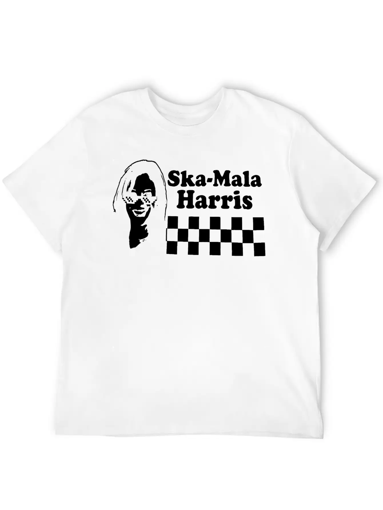 Kamala Harris Ska Mala Harris Checkerboard Shirt Stylish Everyday T-Shirt – Unisex Basic Cotton Tee