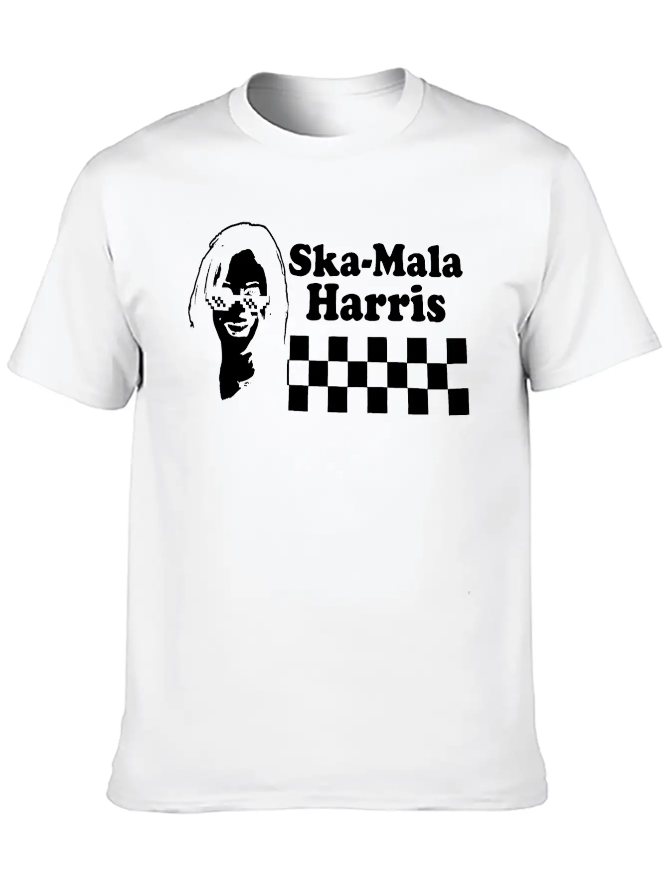 Kamala Harris Ska Mala Harris Checkerboard Shirt Stylish Everyday T-Shirt – Unisex Basic Cotton Tee