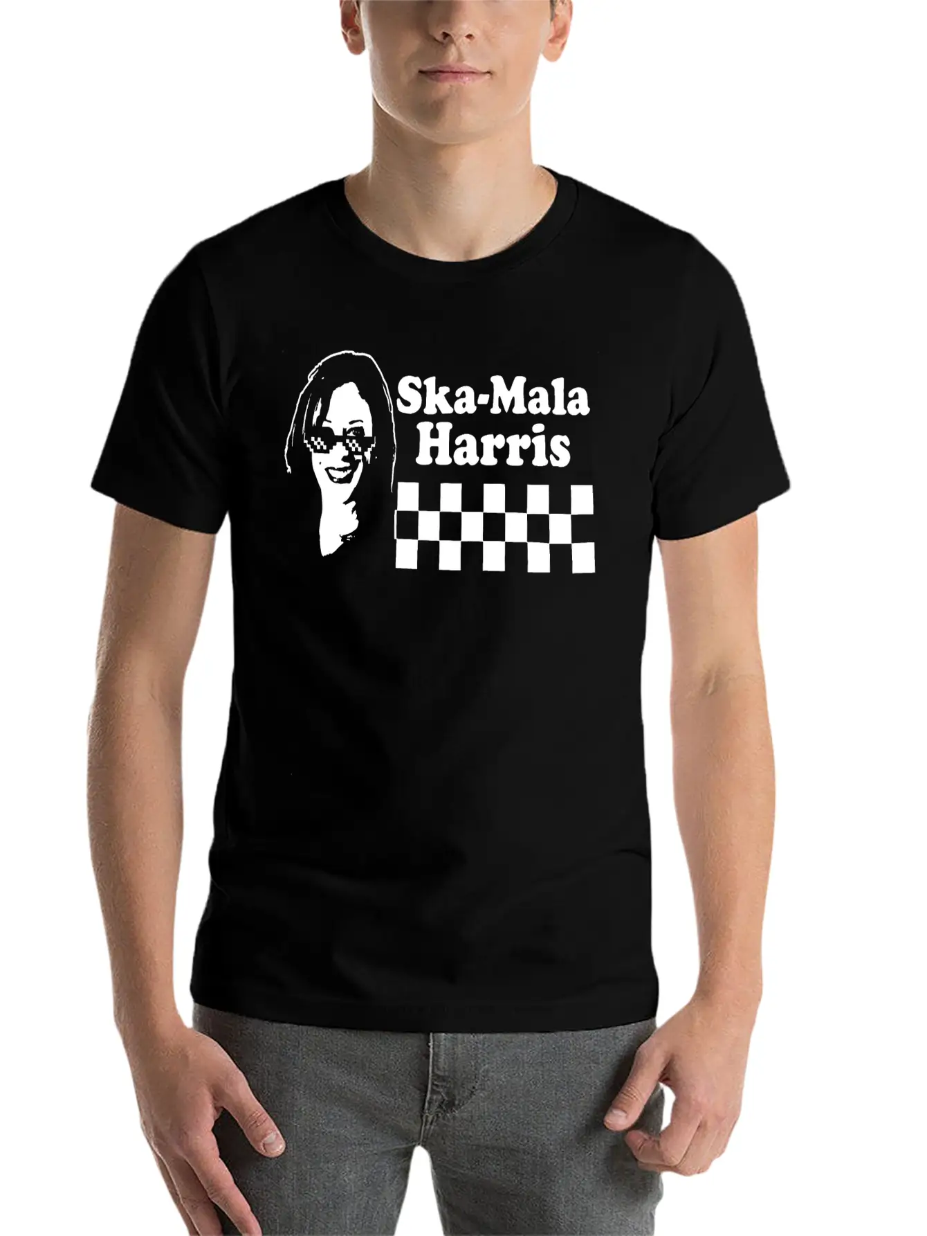 Kamala Harris Ska Mala Harris Checkerboard Shirt Stylish Everyday T-Shirt – Unisex Basic Cotton Tee