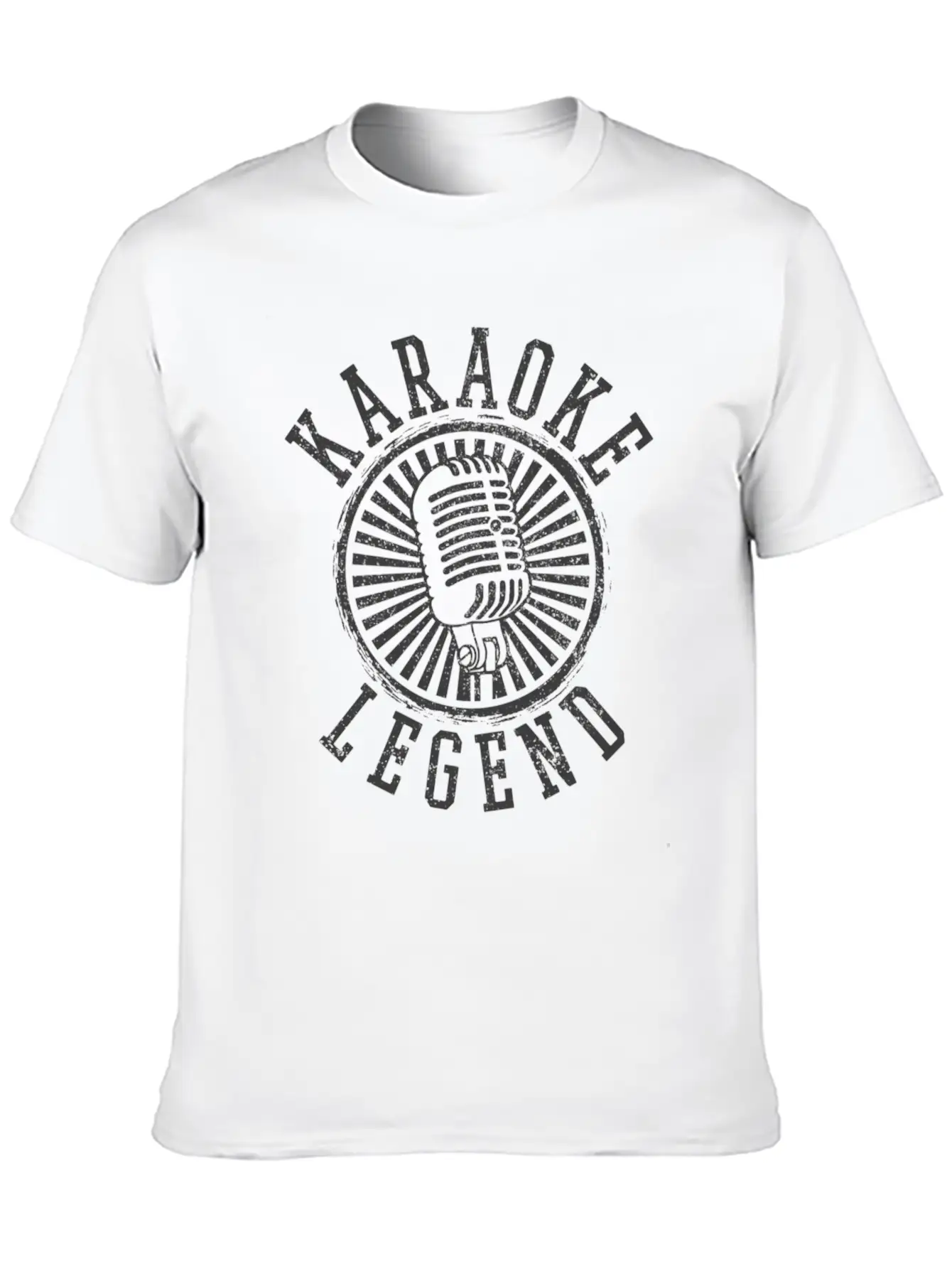 Karaoke Legendsinging Microphone Party Singer Birt Unisex Short Sleeve Soft Cotton T-Shirt – Casual Everyday Wear