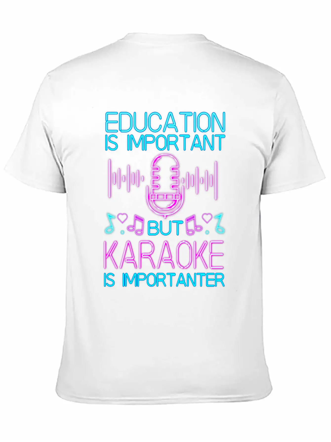 Karaoke Singer 80s Retro Education Stylish Everyday T-Shirt – Unisex Basic Cotton Tee