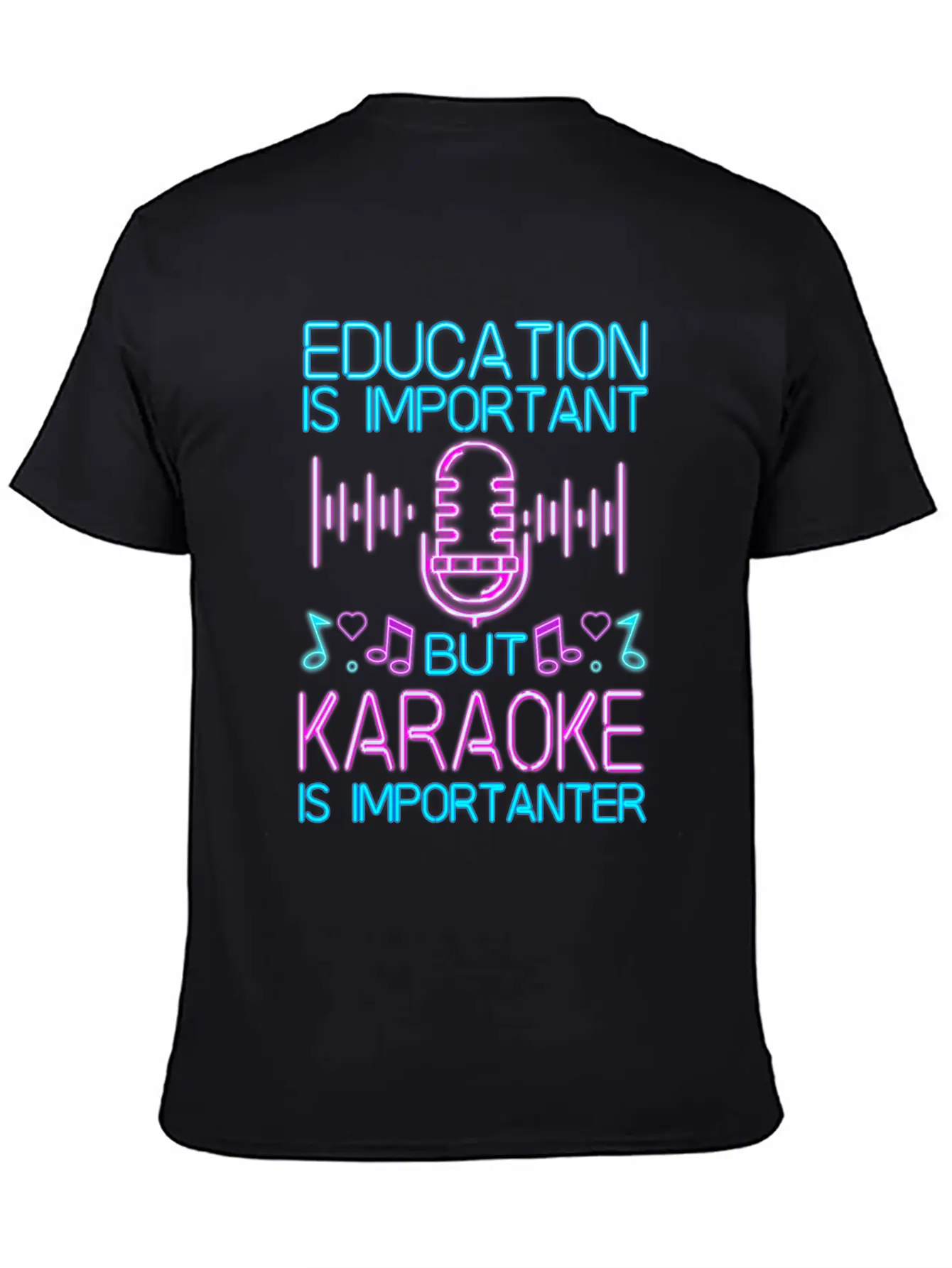 Karaoke Singer 80s Retro Education Stylish Everyday T-Shirt – Unisex Basic Cotton Tee