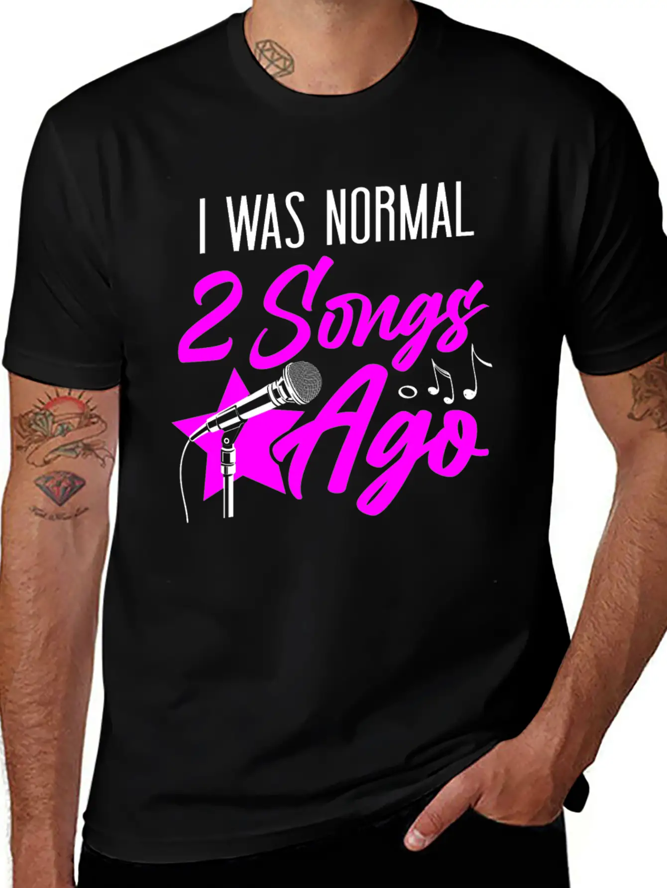 Karaoke Singer I Was Normal 2 Timeless Short Sleeve Tee – Comfy And Minimalist Design