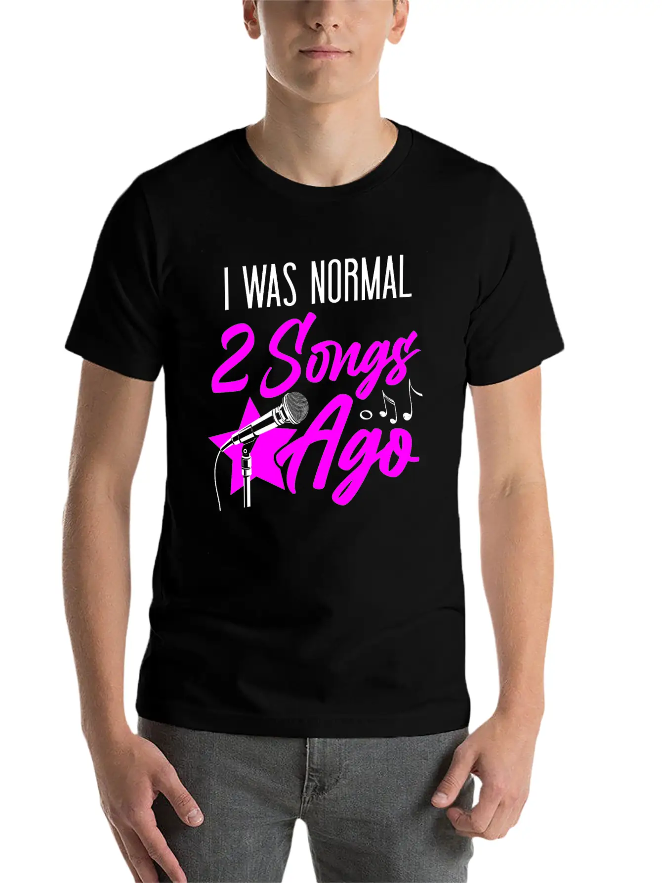 Karaoke Singer I Was Normal 2 Timeless Short Sleeve Tee – Comfy And Minimalist Design