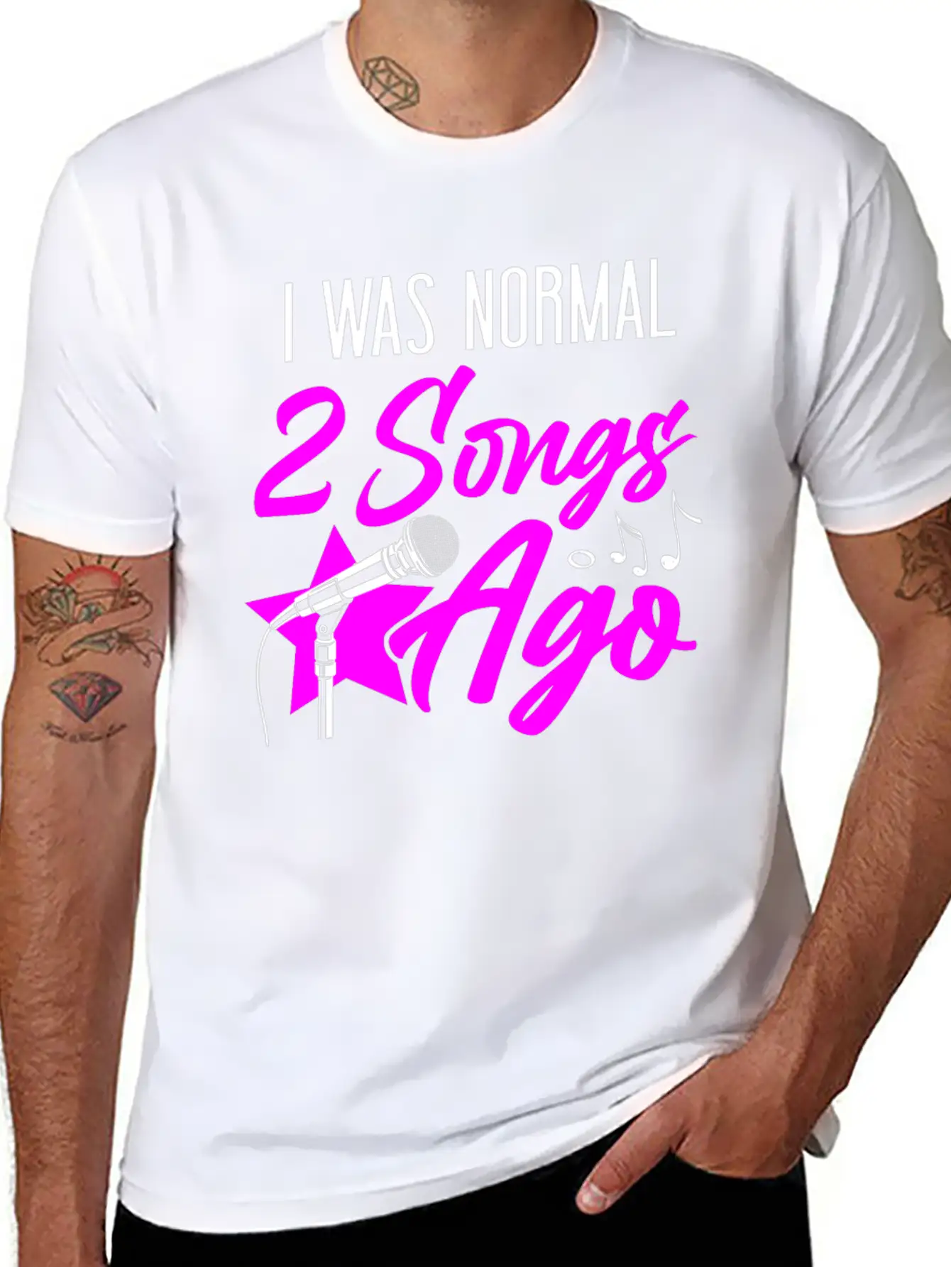 Karaoke Singer I Was Normal 2 Timeless Short Sleeve Tee – Comfy And Minimalist Design