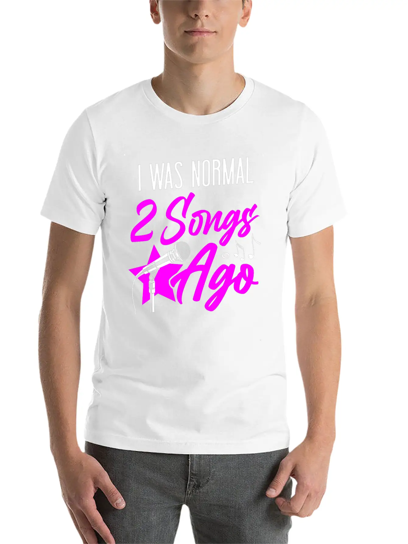 Karaoke Singer I Was Normal 2 Timeless Short Sleeve Tee – Comfy And Minimalist Design