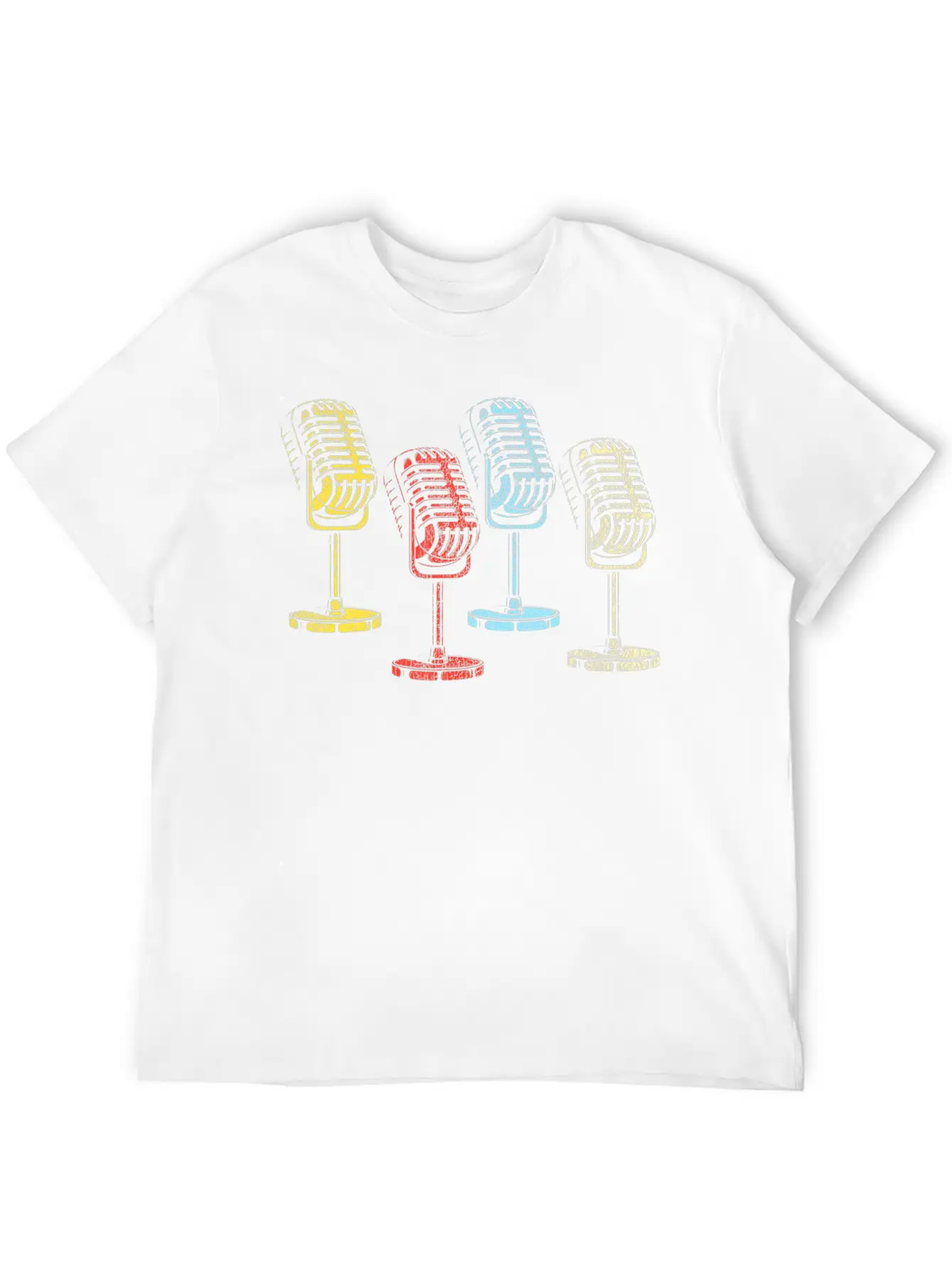 Karaoke Singer Microphone Vocalist Stand Up Unisex Short Sleeve Soft Cotton T-Shirt – Casual Everyday Wear