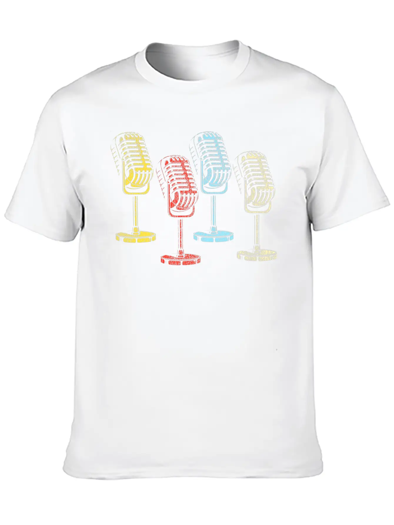Karaoke Singer Microphone Vocalist Stand Up Unisex Short Sleeve Soft Cotton T-Shirt – Casual Everyday Wear