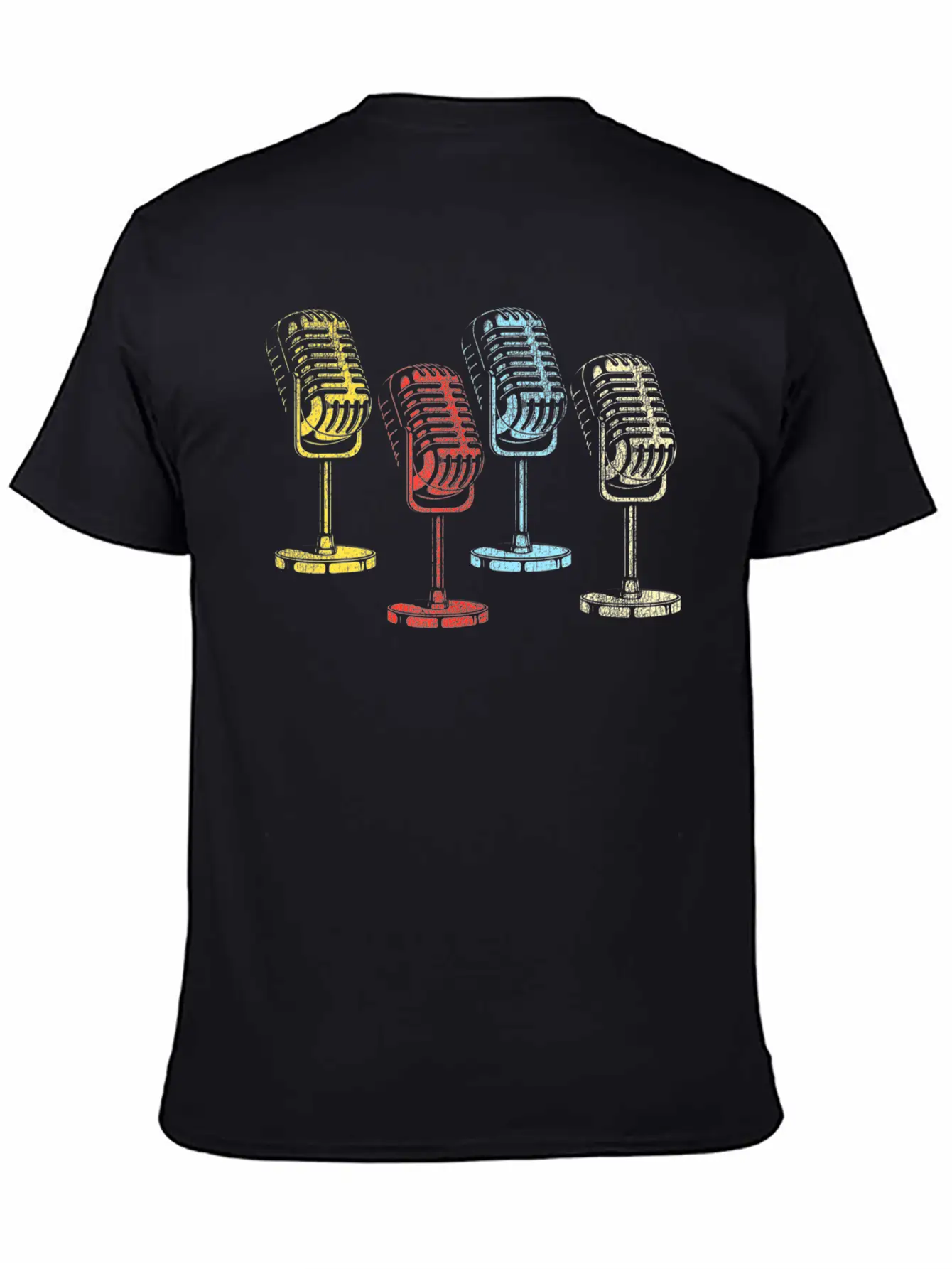 Karaoke Singer Microphone Vocalist Stand Up Unisex Short Sleeve Soft Cotton T-Shirt – Casual Everyday Wear