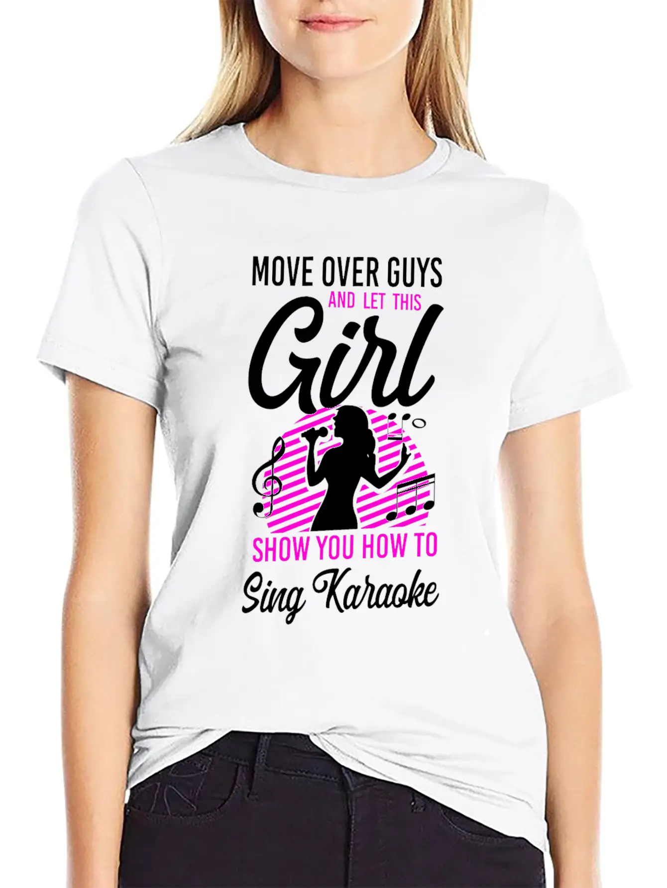 Karaoke Singer Move Over Guys And Stylish Everyday T-Shirt – Unisex Basic Cotton Tee