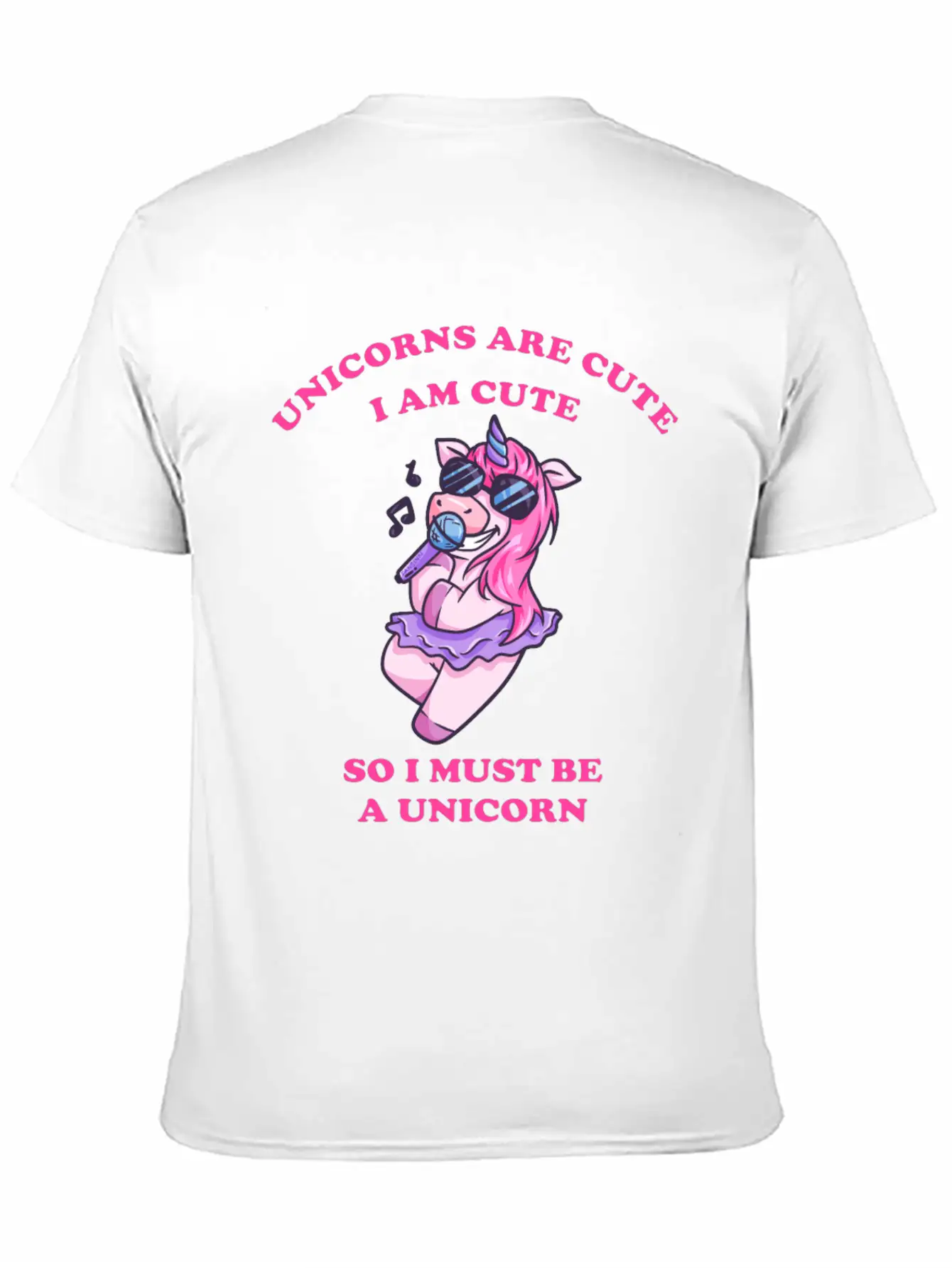 Karaoke Unicorn Sings With The Microphone Essential Unisex Summer Tee – Soft Cotton Casual Fit