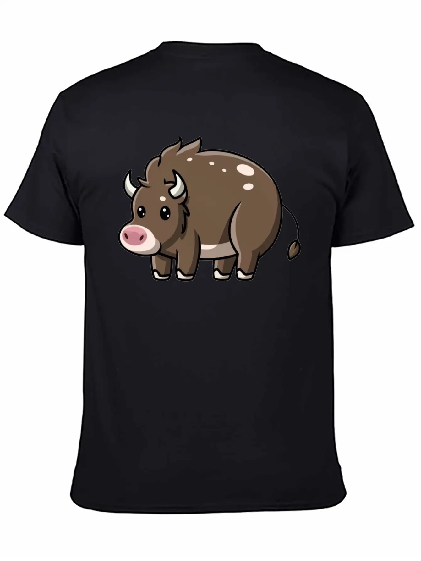 Kawaii Bison Baby Comfortable Minimalist Graphic Tee – Summer Style Essential
