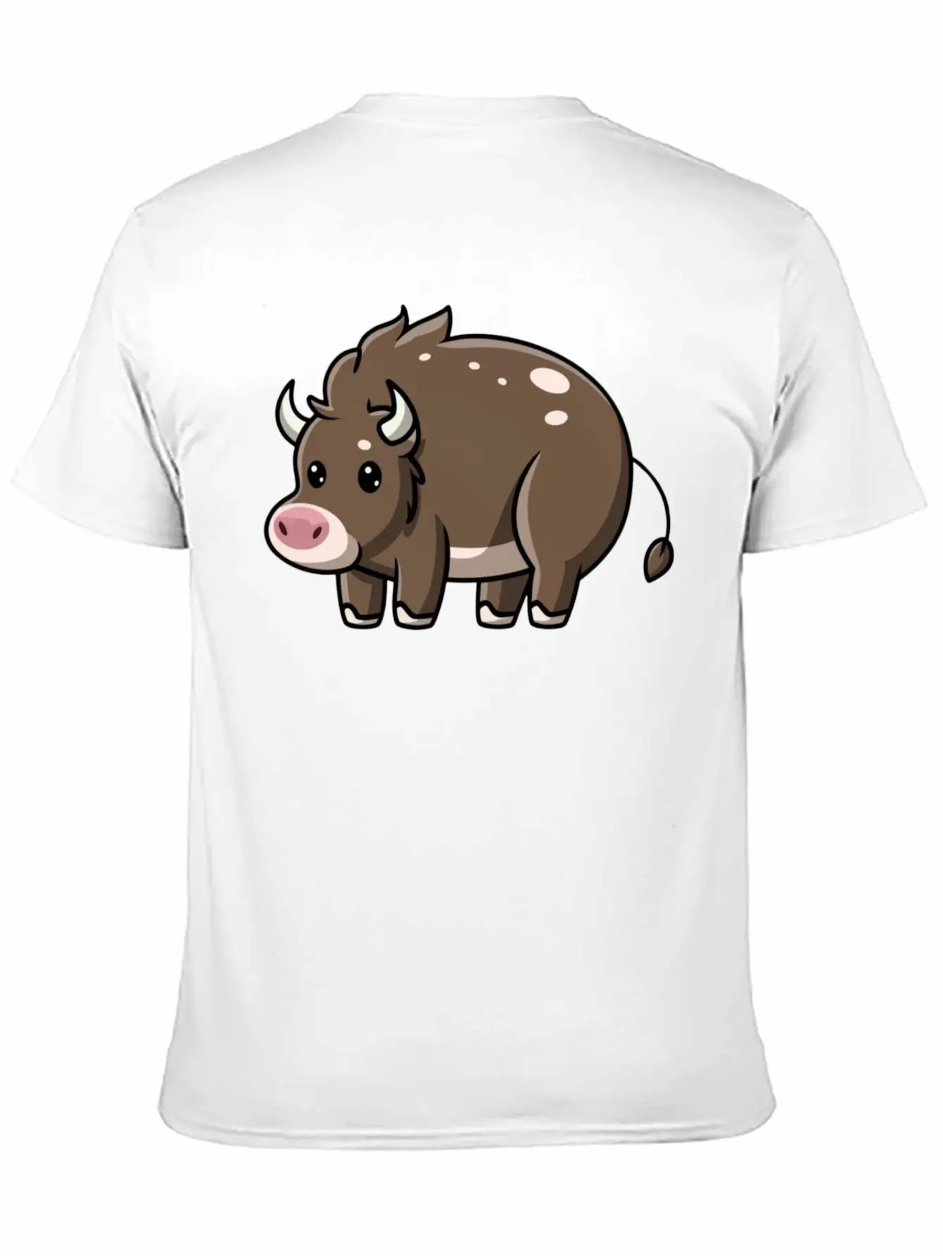 Kawaii Bison Baby Comfortable Minimalist Graphic Tee – Summer Style Essential