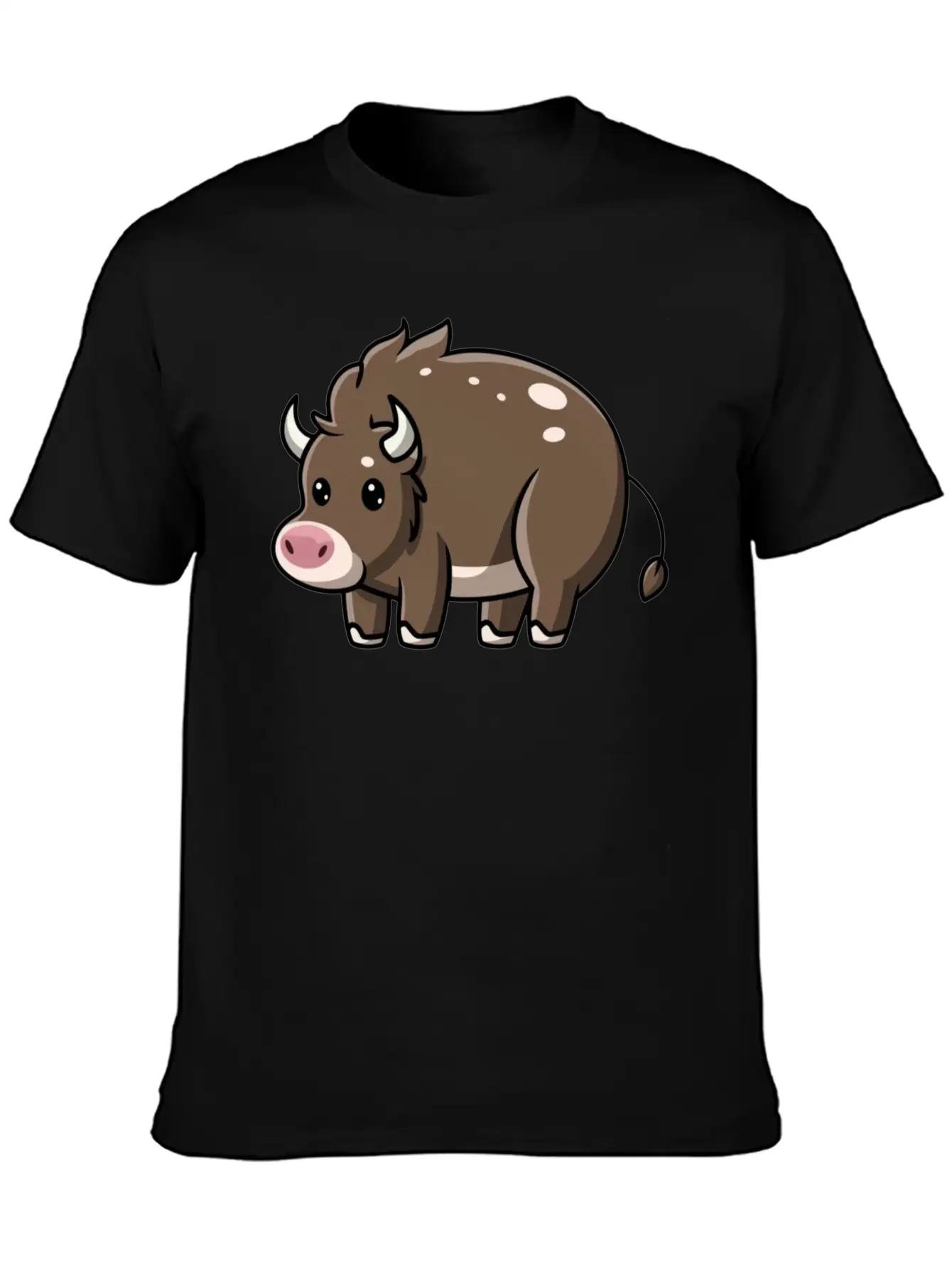 Kawaii Bison Baby Comfortable Minimalist Graphic Tee – Summer Style Essential