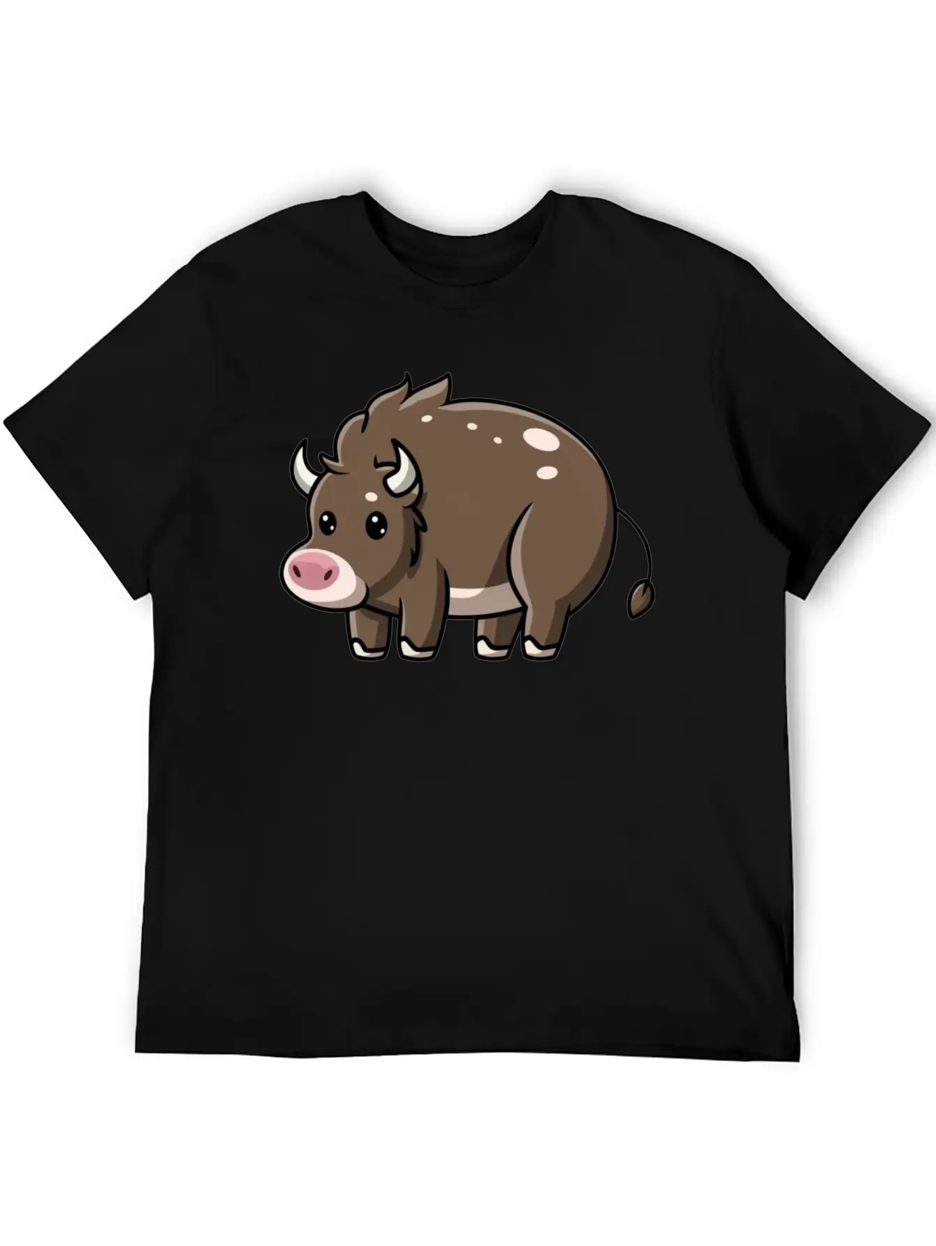 Kawaii Bison Baby Comfortable Minimalist Graphic Tee – Summer Style Essential
