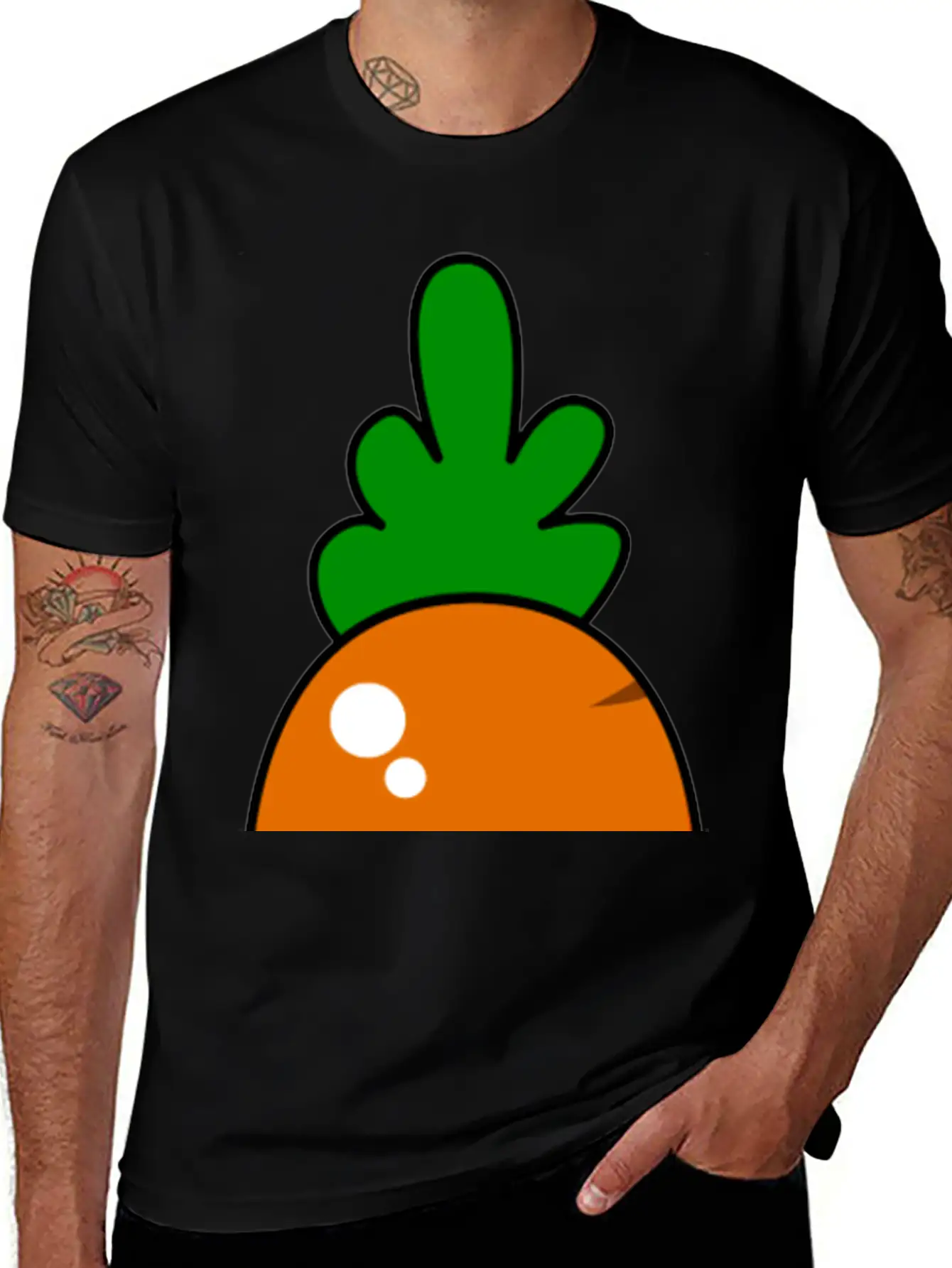 Kawaii Carrot Relaxed Everyday Tee – Lightweight And Durable Cotton