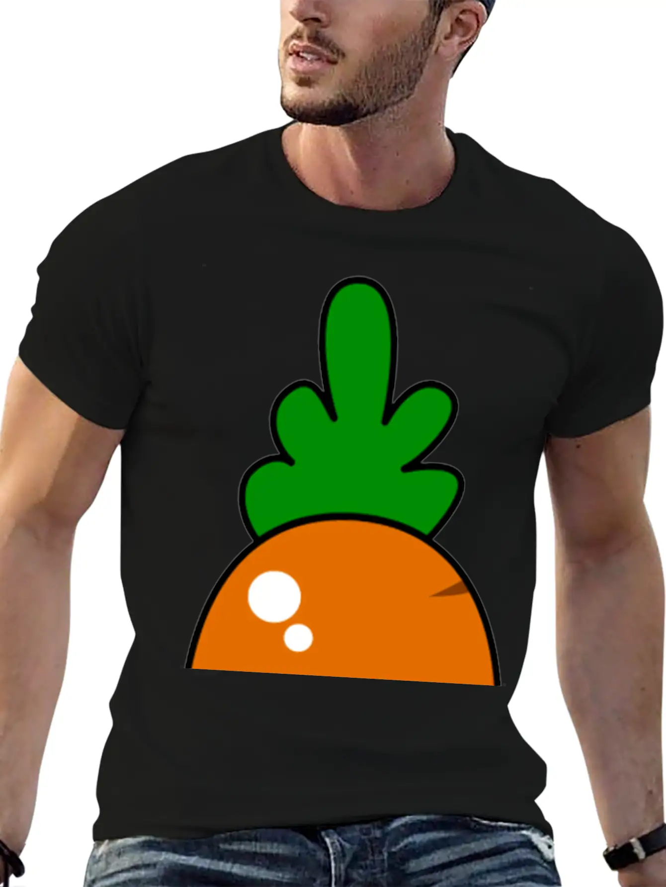 Kawaii Carrot Relaxed Everyday Tee – Lightweight And Durable Cotton