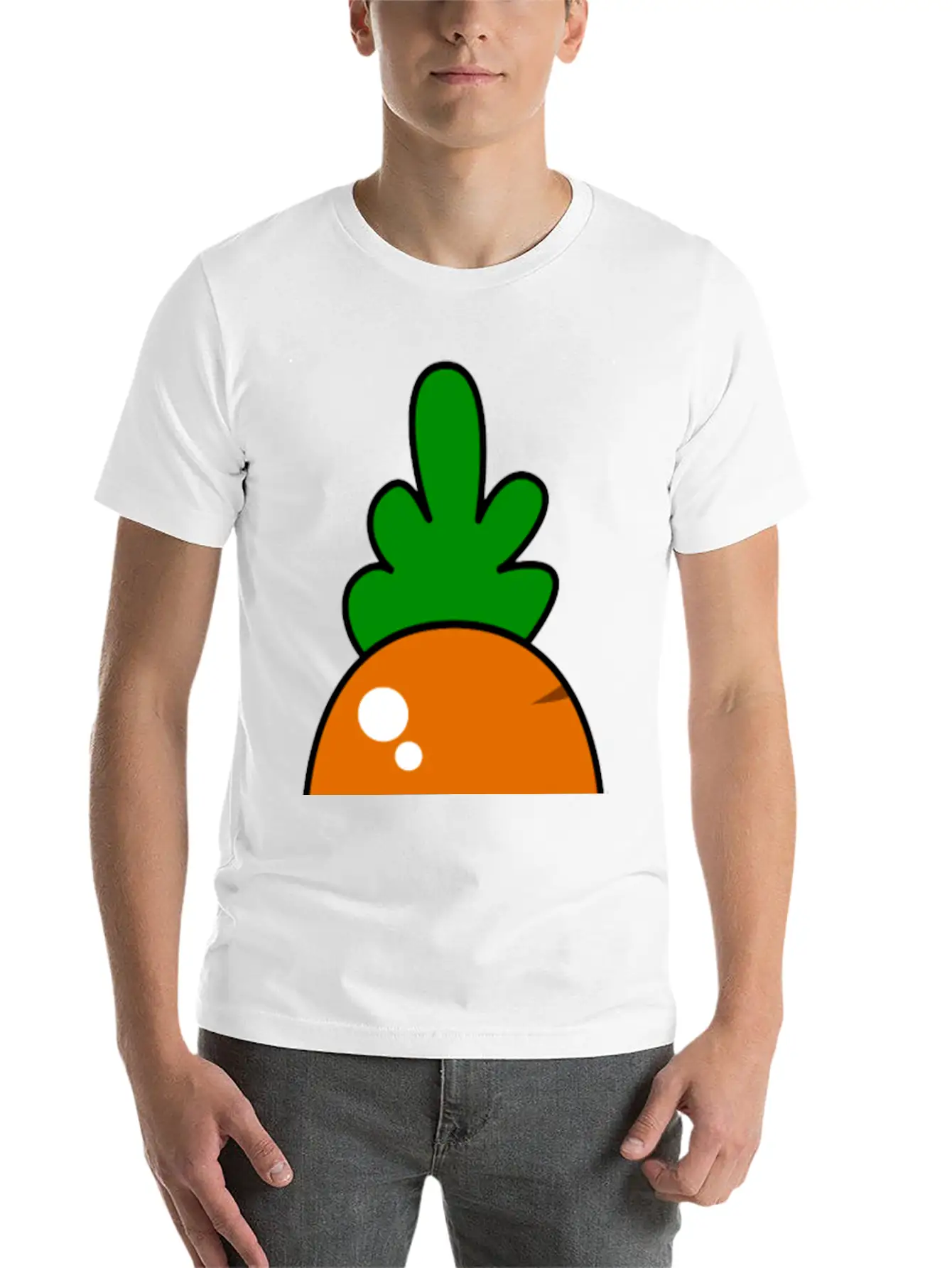 Kawaii Carrot Relaxed Everyday Tee – Lightweight And Durable Cotton