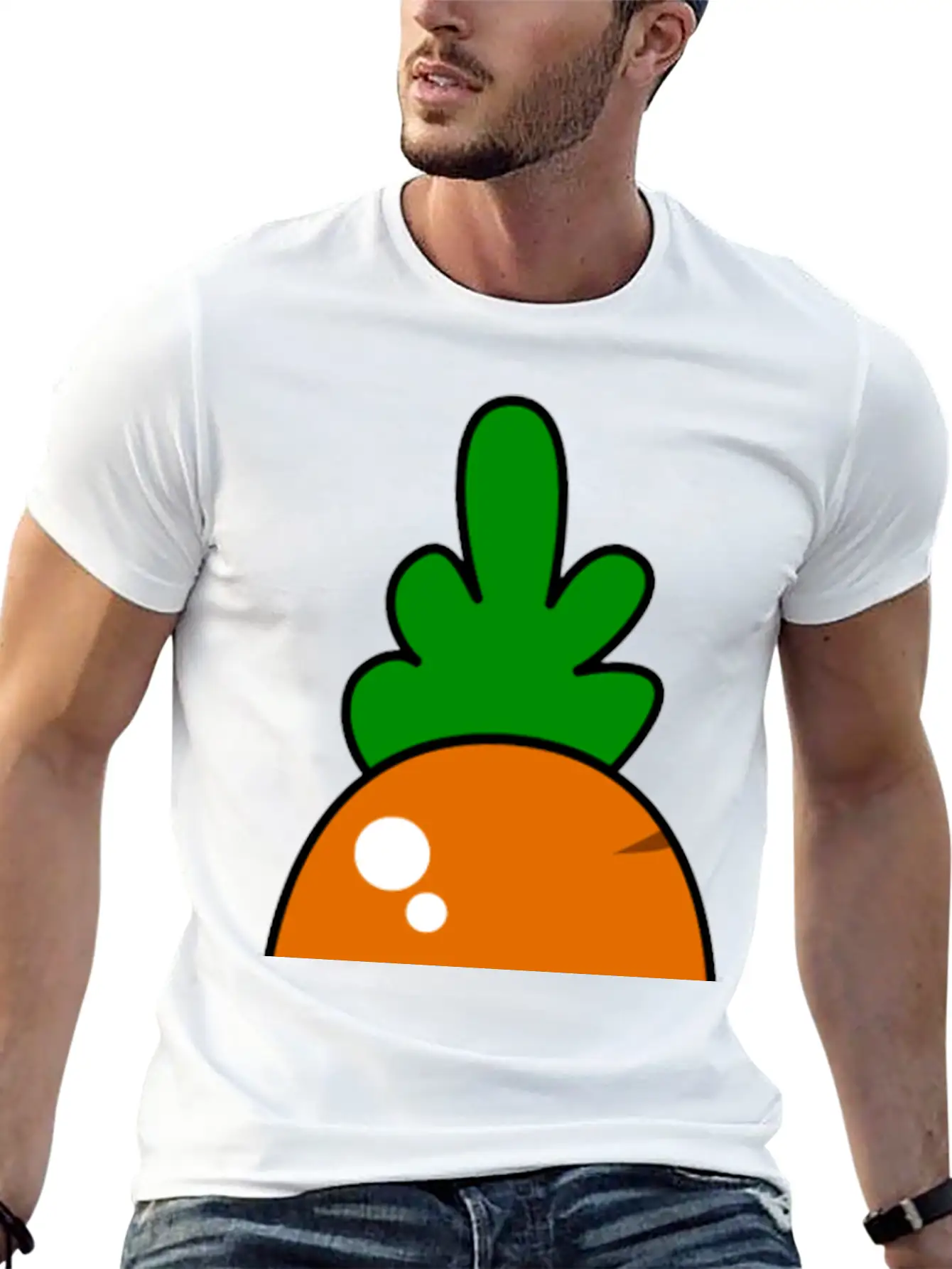 Kawaii Carrot Relaxed Everyday Tee – Lightweight And Durable Cotton