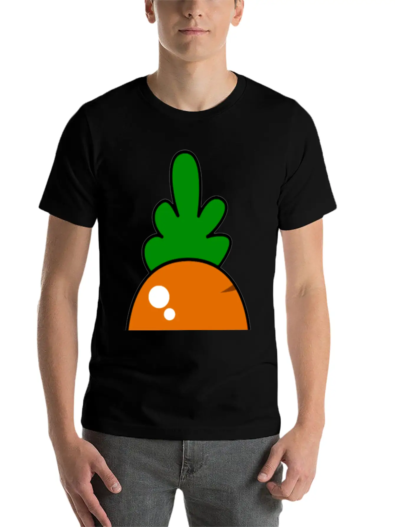 Kawaii Carrot Relaxed Everyday Tee – Lightweight And Durable Cotton