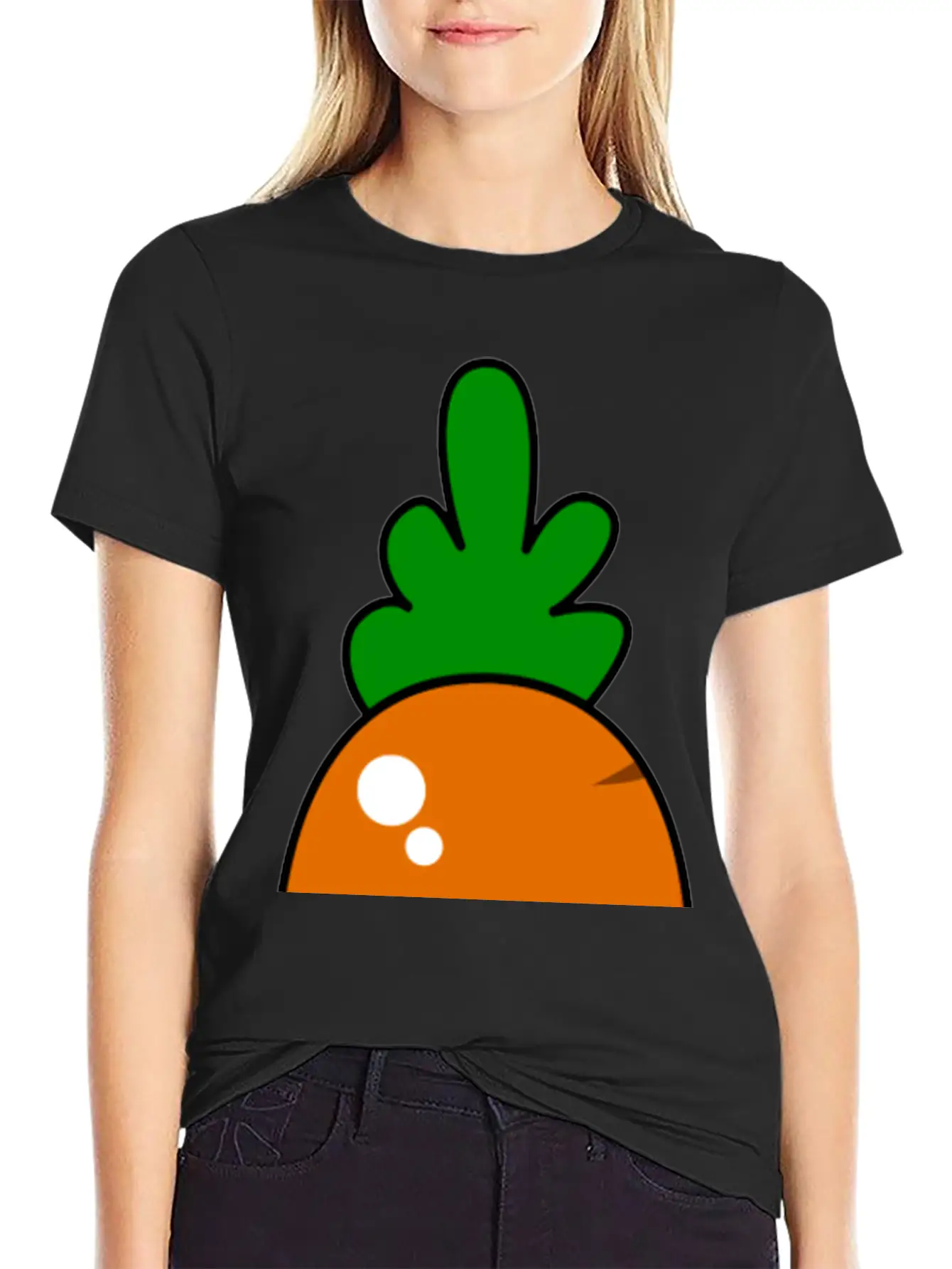 Kawaii Carrot Relaxed Everyday Tee – Lightweight And Durable Cotton