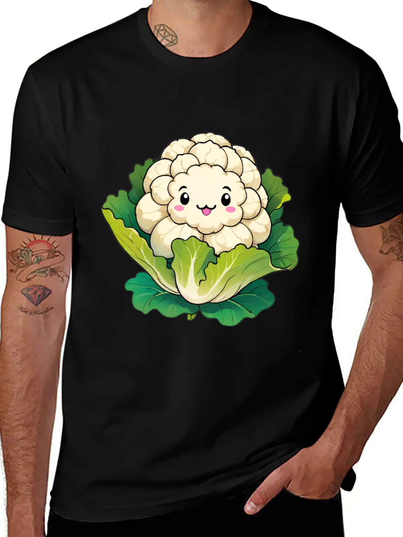 Kawaii Cauliflower Stylish Everyday T-Shirt – Unisex Basic Cotton Tee