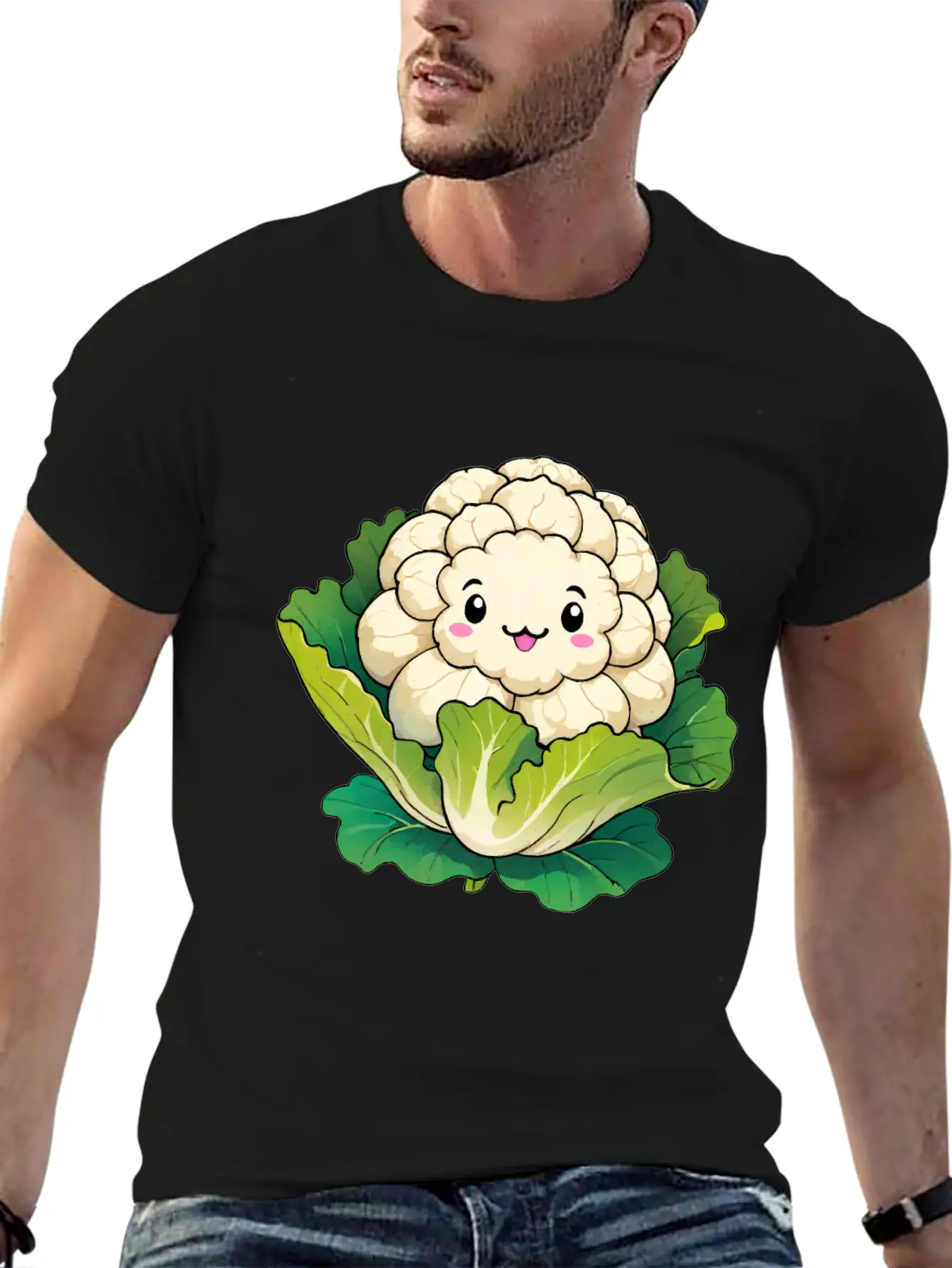 Kawaii Cauliflower Stylish Everyday T-Shirt – Unisex Basic Cotton Tee