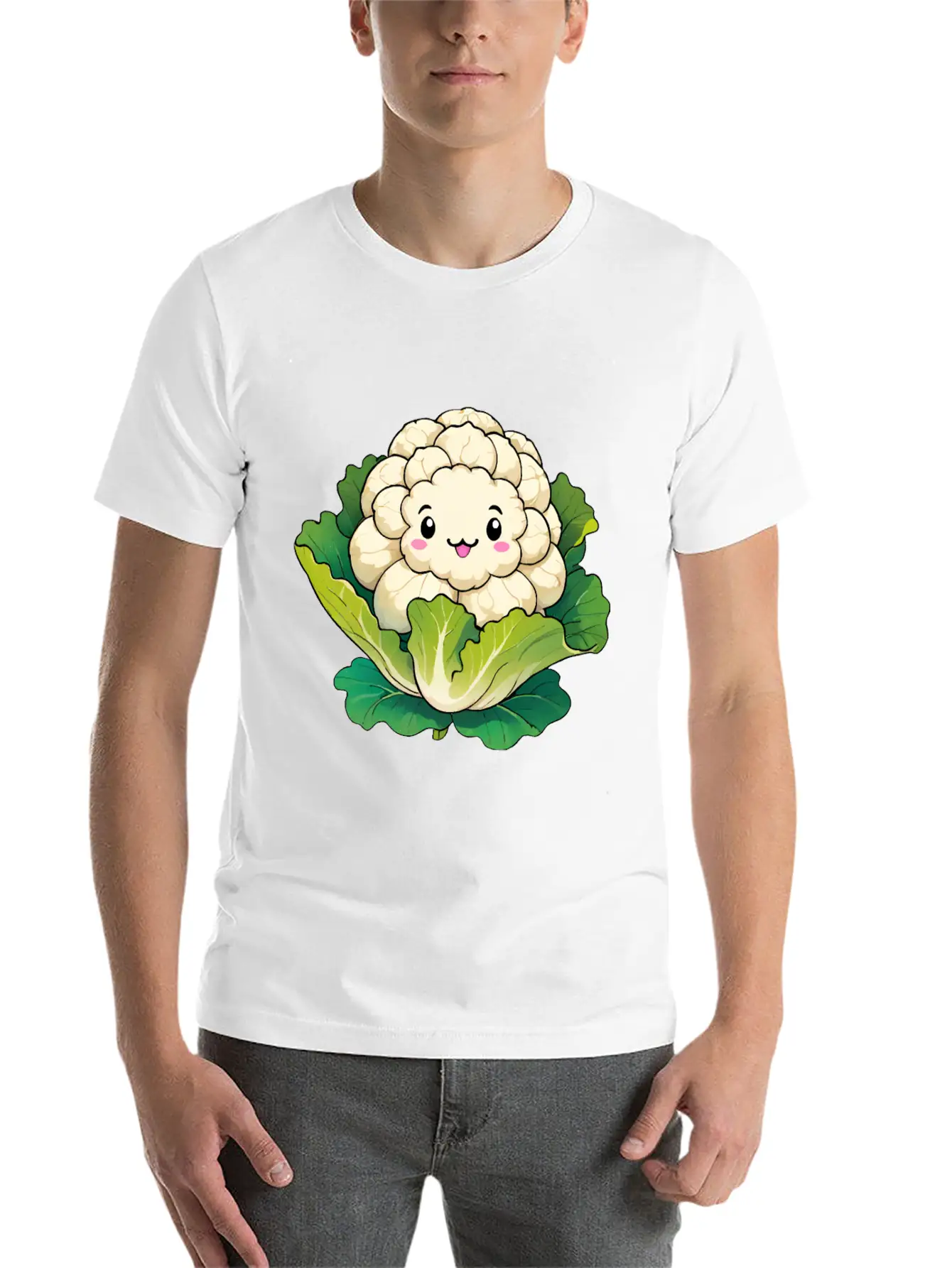 Kawaii Cauliflower Stylish Everyday T-Shirt – Unisex Basic Cotton Tee