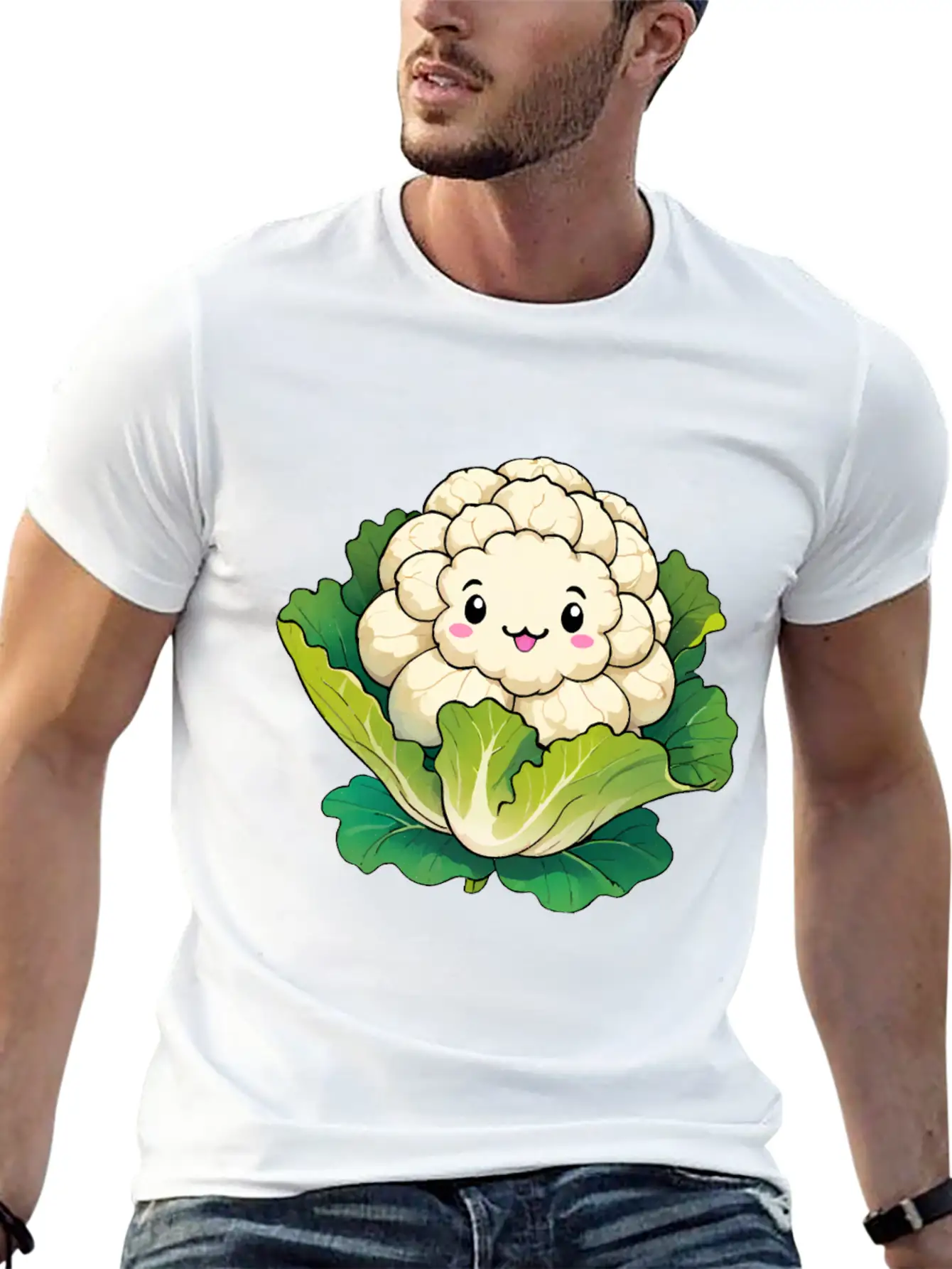 Kawaii Cauliflower Stylish Everyday T-Shirt – Unisex Basic Cotton Tee