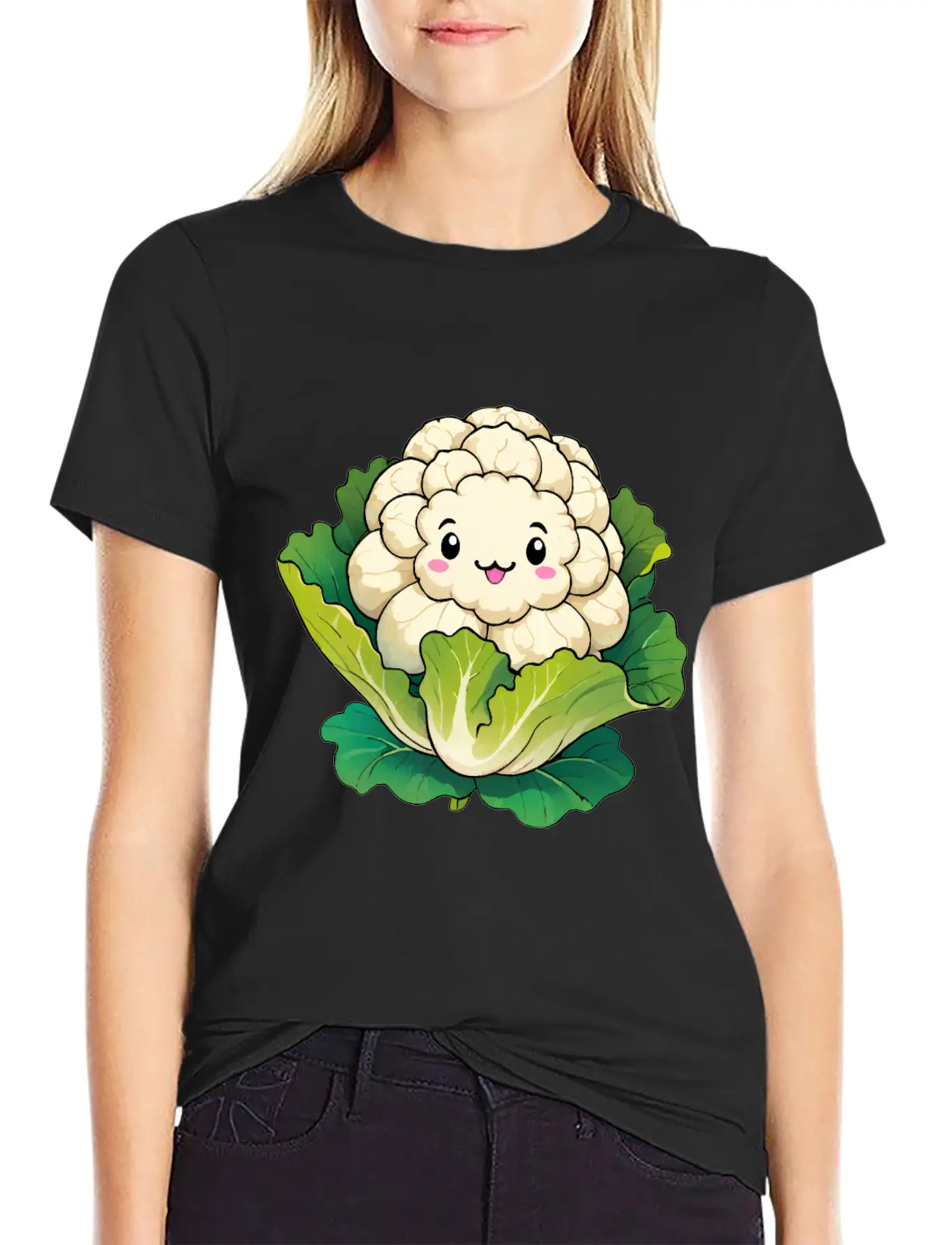 Kawaii Cauliflower Stylish Everyday T-Shirt – Unisex Basic Cotton Tee