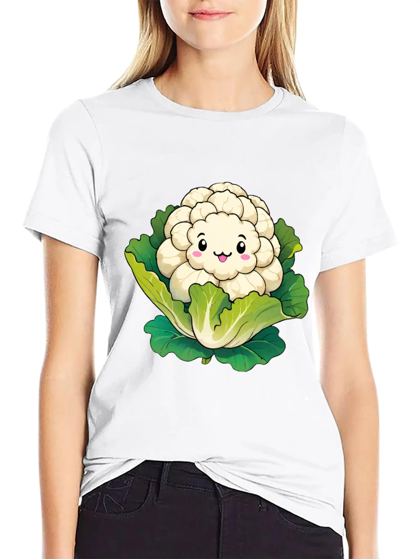 Kawaii Cauliflower Stylish Everyday T-Shirt – Unisex Basic Cotton Tee