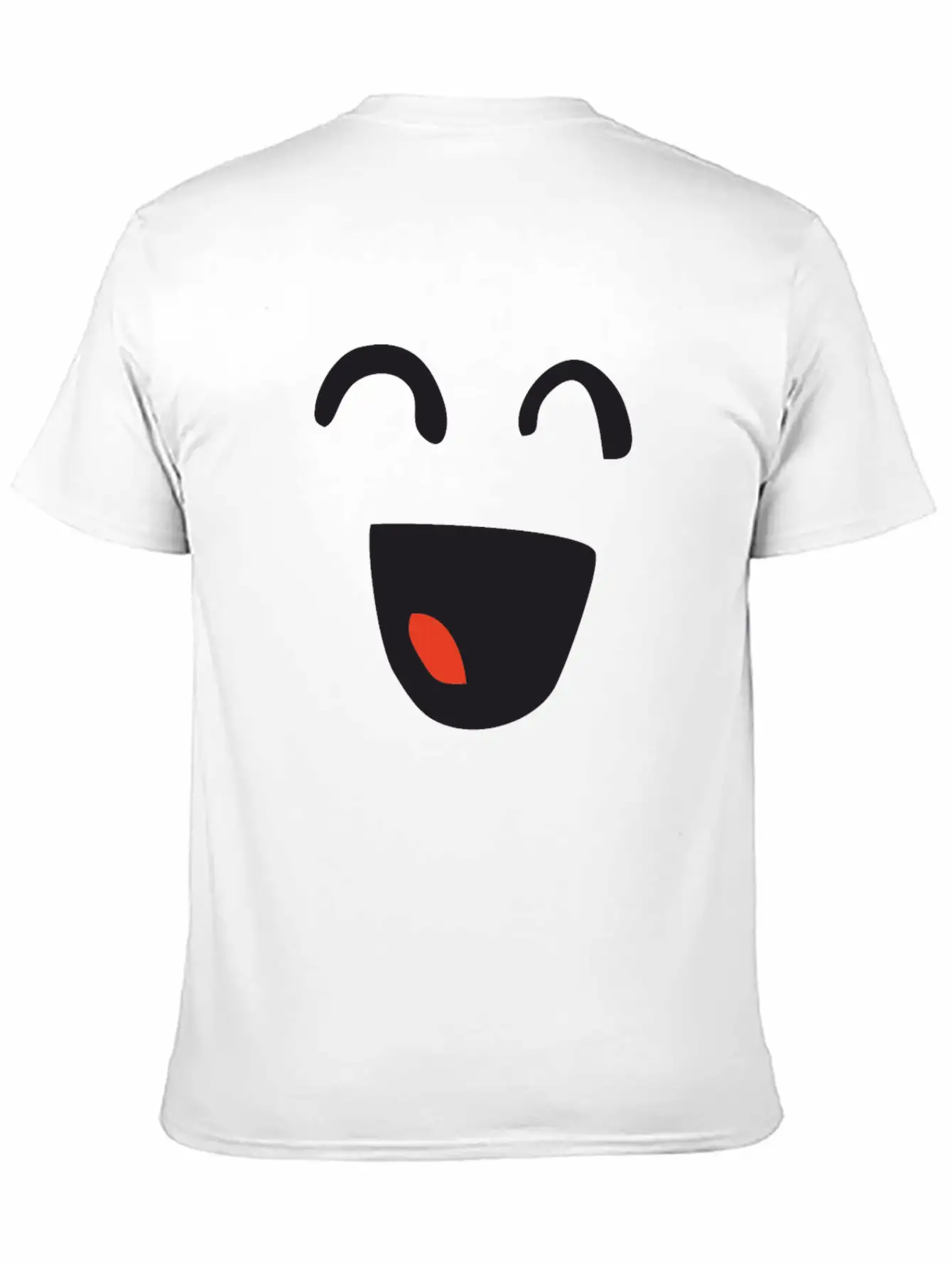 Kawaii Closed Eyes Smile Essential Unisex Summer Tee – Soft Cotton Casual Fit