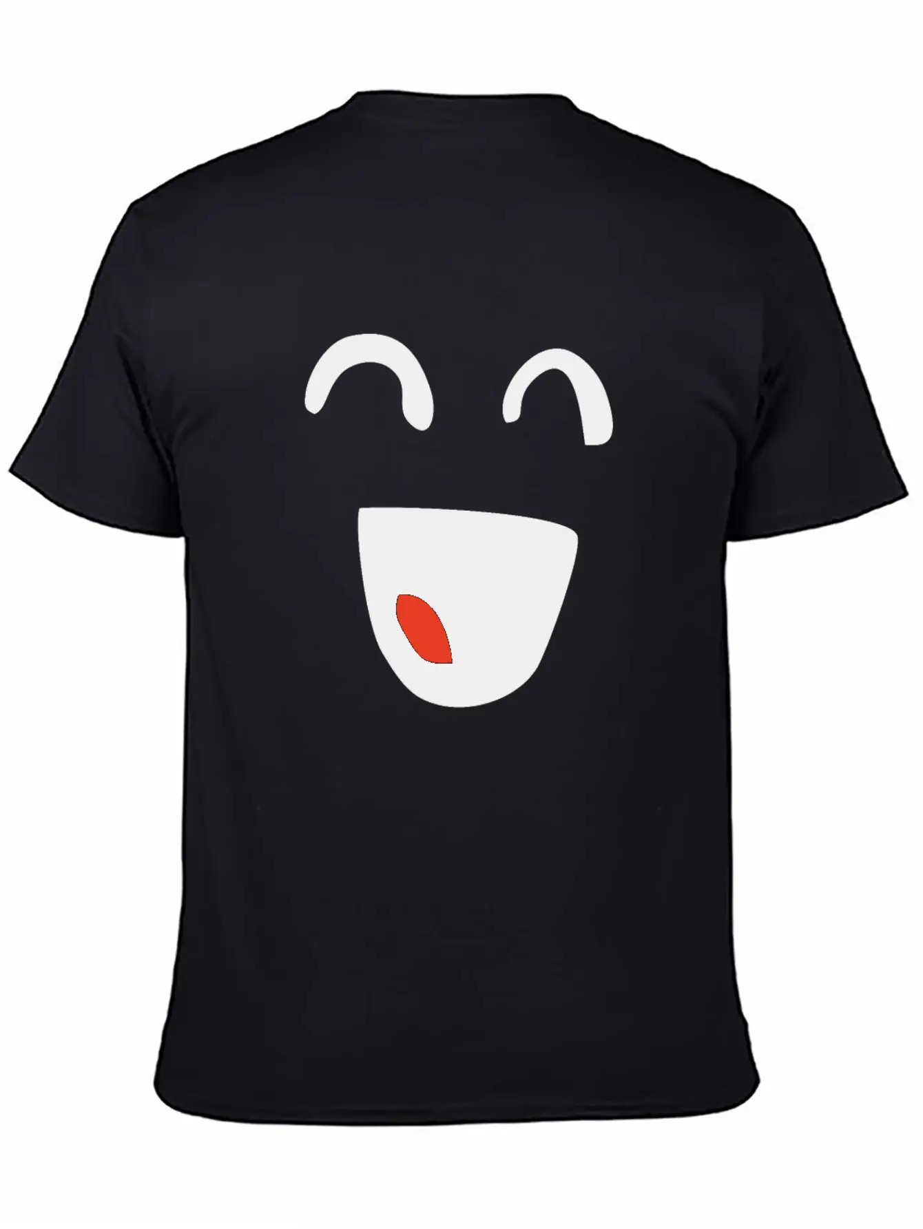 Kawaii Closed Eyes Smile Essential Unisex Summer Tee – Soft Cotton Casual Fit