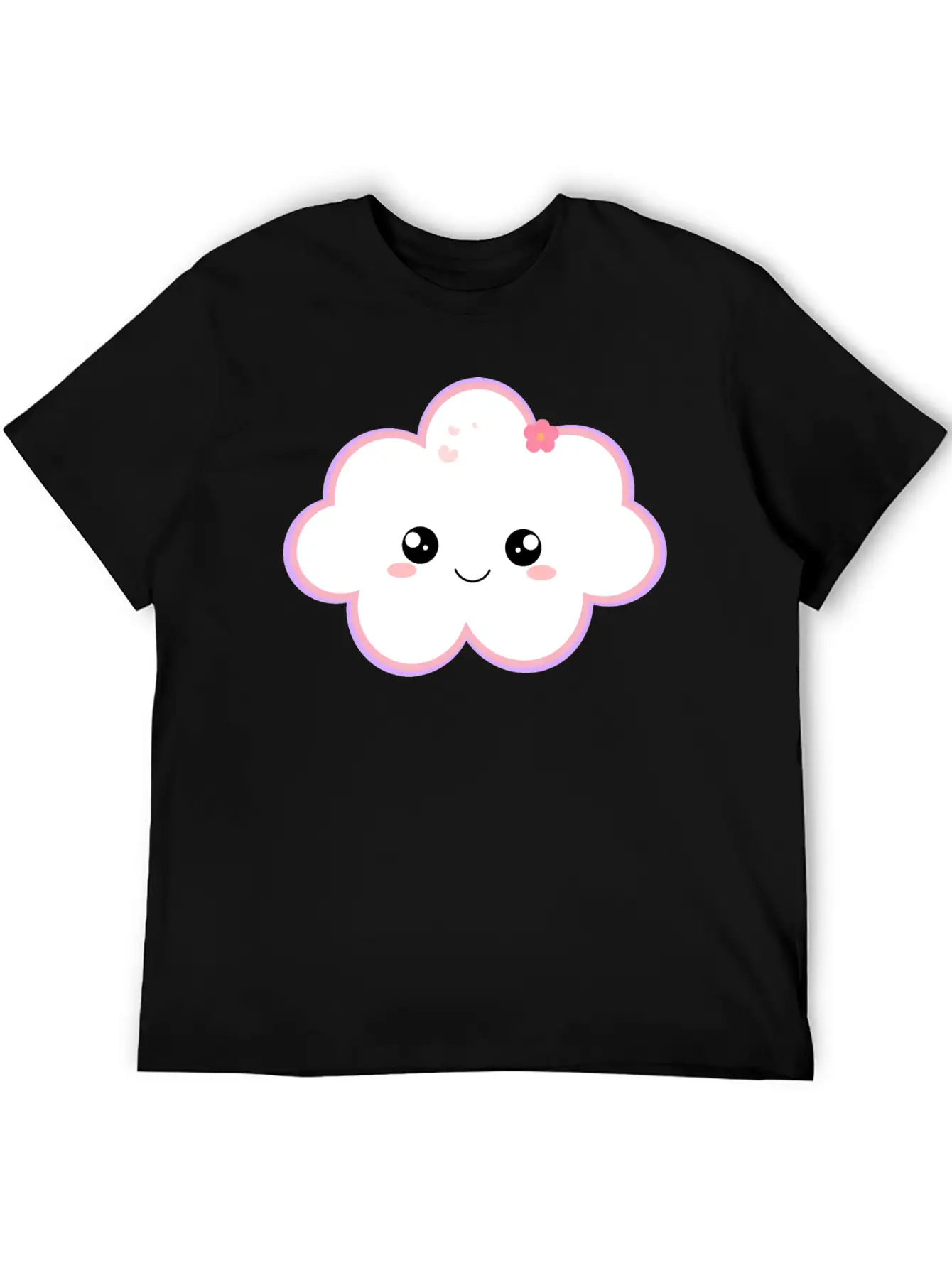 Kawaii Cloud For Cute Cloud Lovers Basic Graphic T-Shirt – Daily Comfort In Soft Cotton