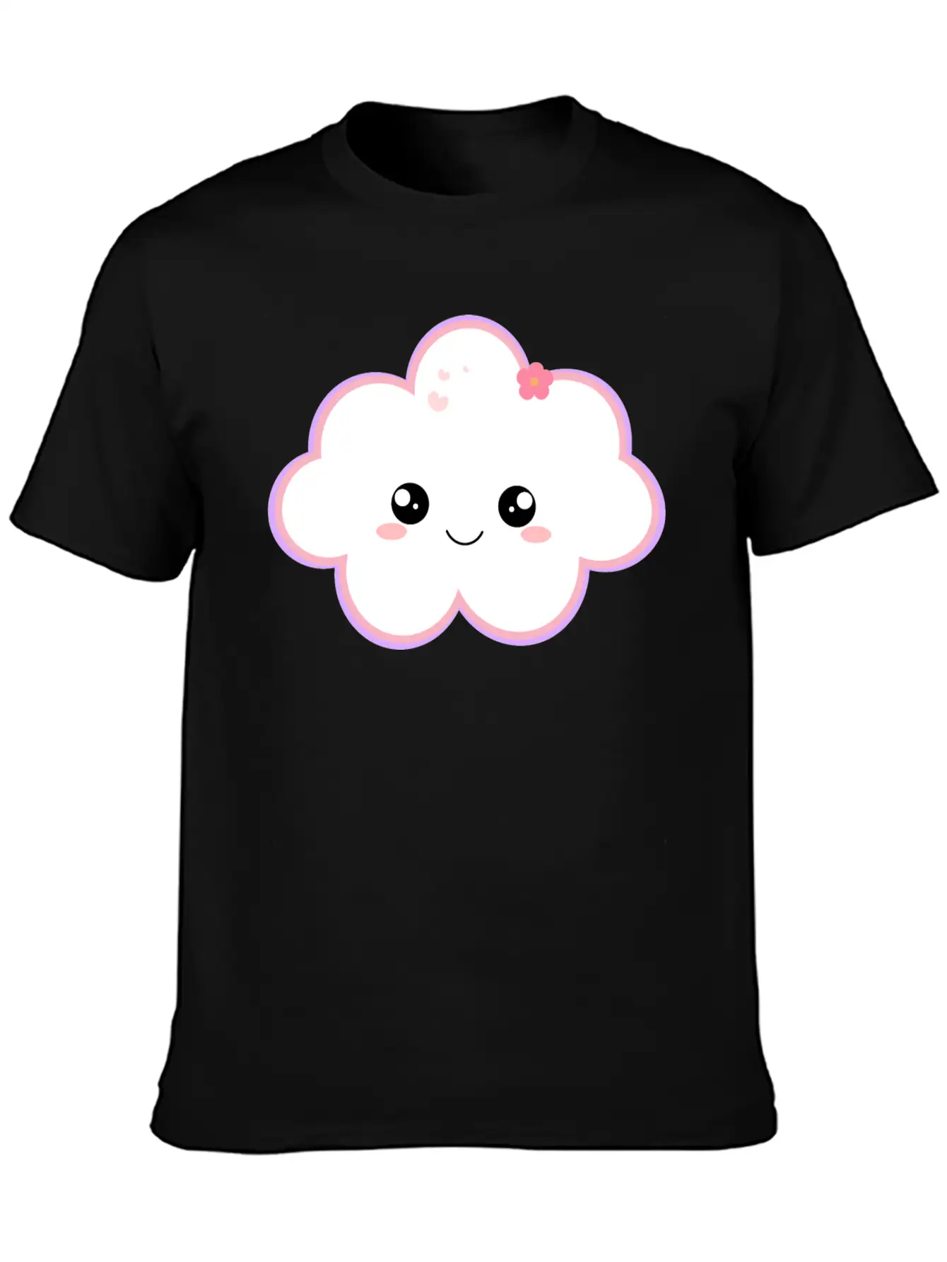 Kawaii Cloud For Cute Cloud Lovers Basic Graphic T-Shirt – Daily Comfort In Soft Cotton