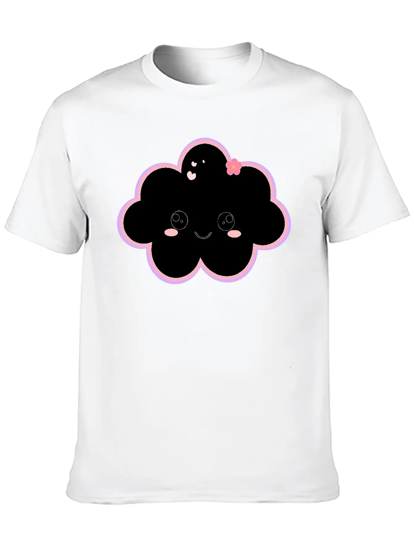 Kawaii Cloud For Cute Cloud Lovers Basic Graphic T-Shirt – Daily Comfort In Soft Cotton