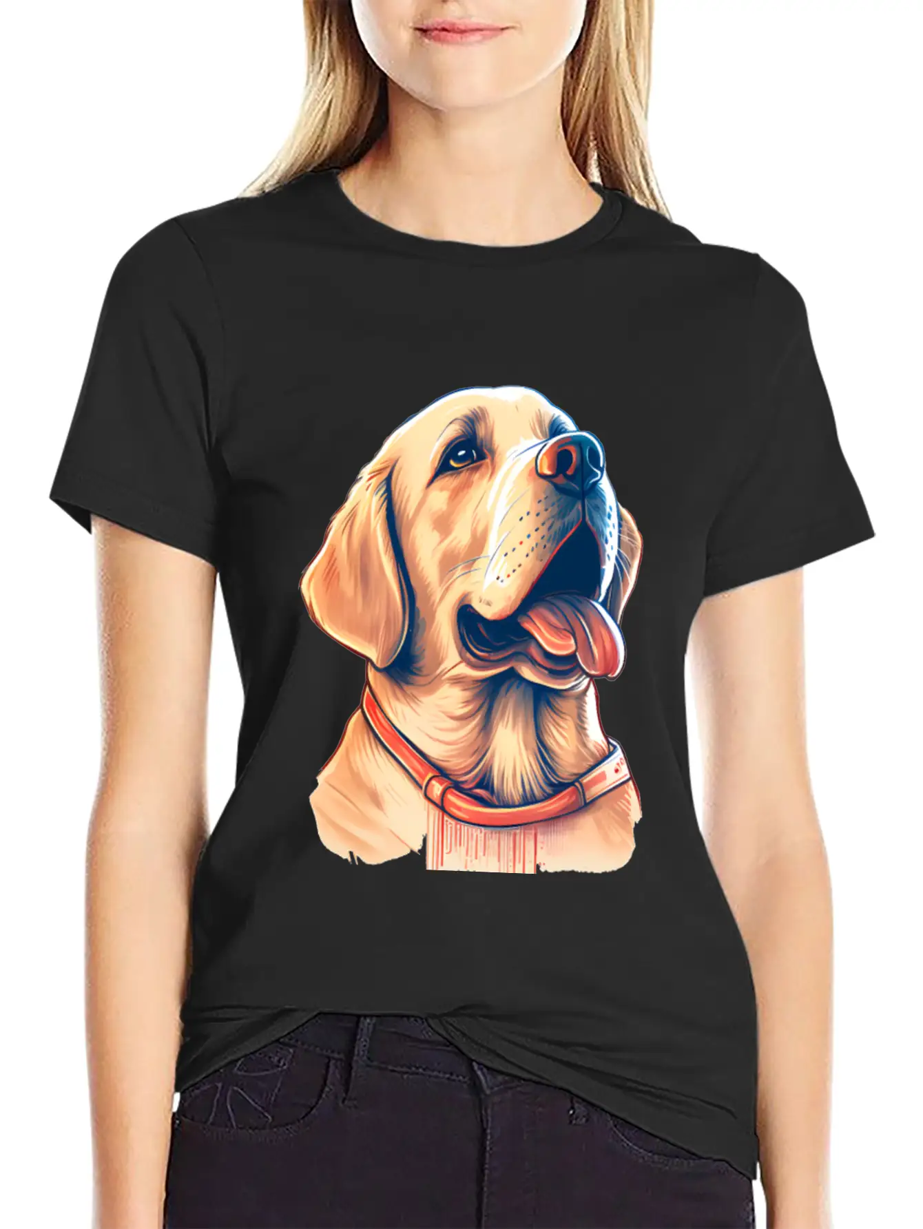 Kawaii Cute Dog For Dog Lover Unisex Short Sleeve Soft Cotton T-Shirt – Casual Everyday Wear