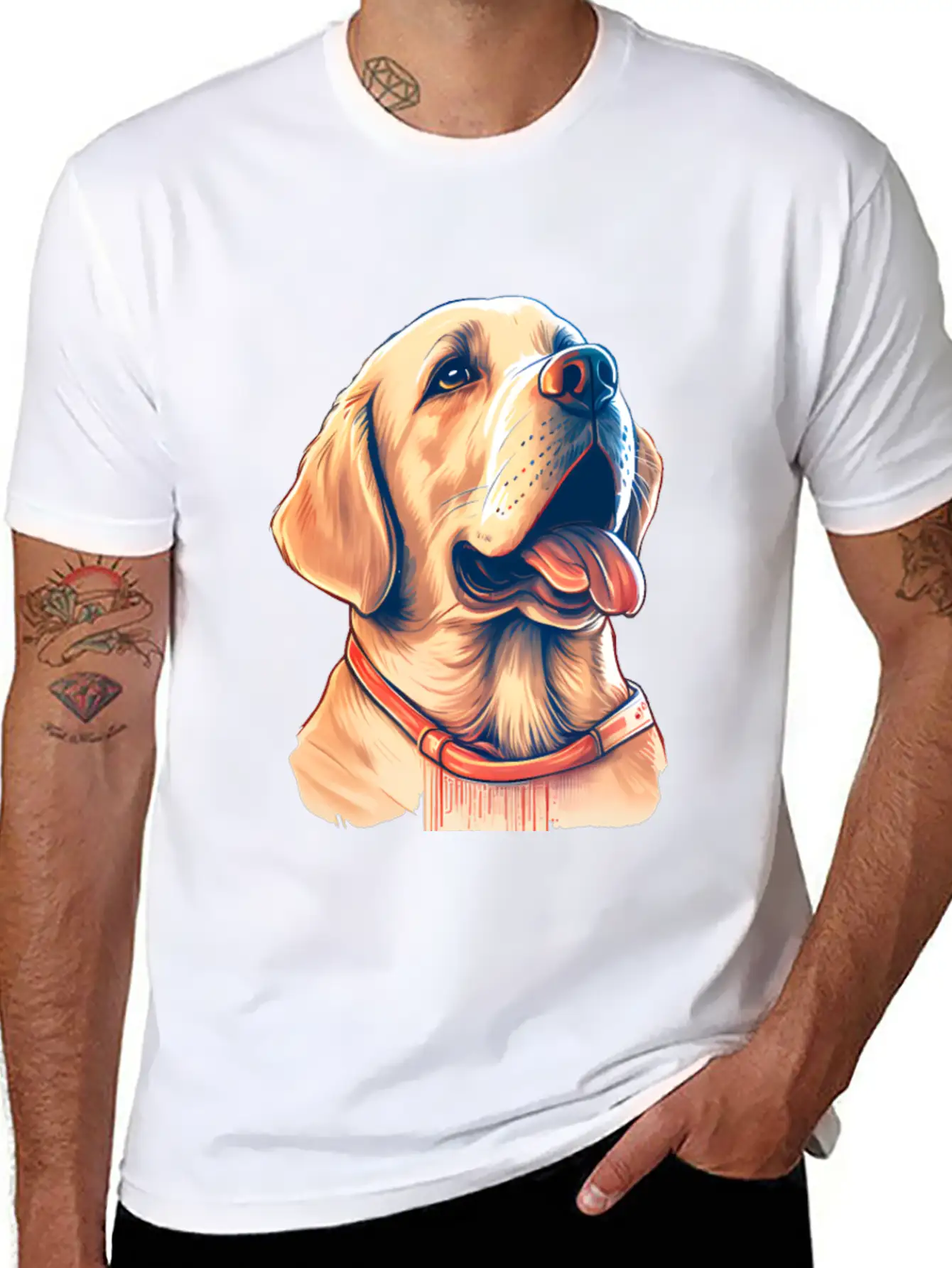 Kawaii Cute Dog For Dog Lover Unisex Short Sleeve Soft Cotton T-Shirt – Casual Everyday Wear