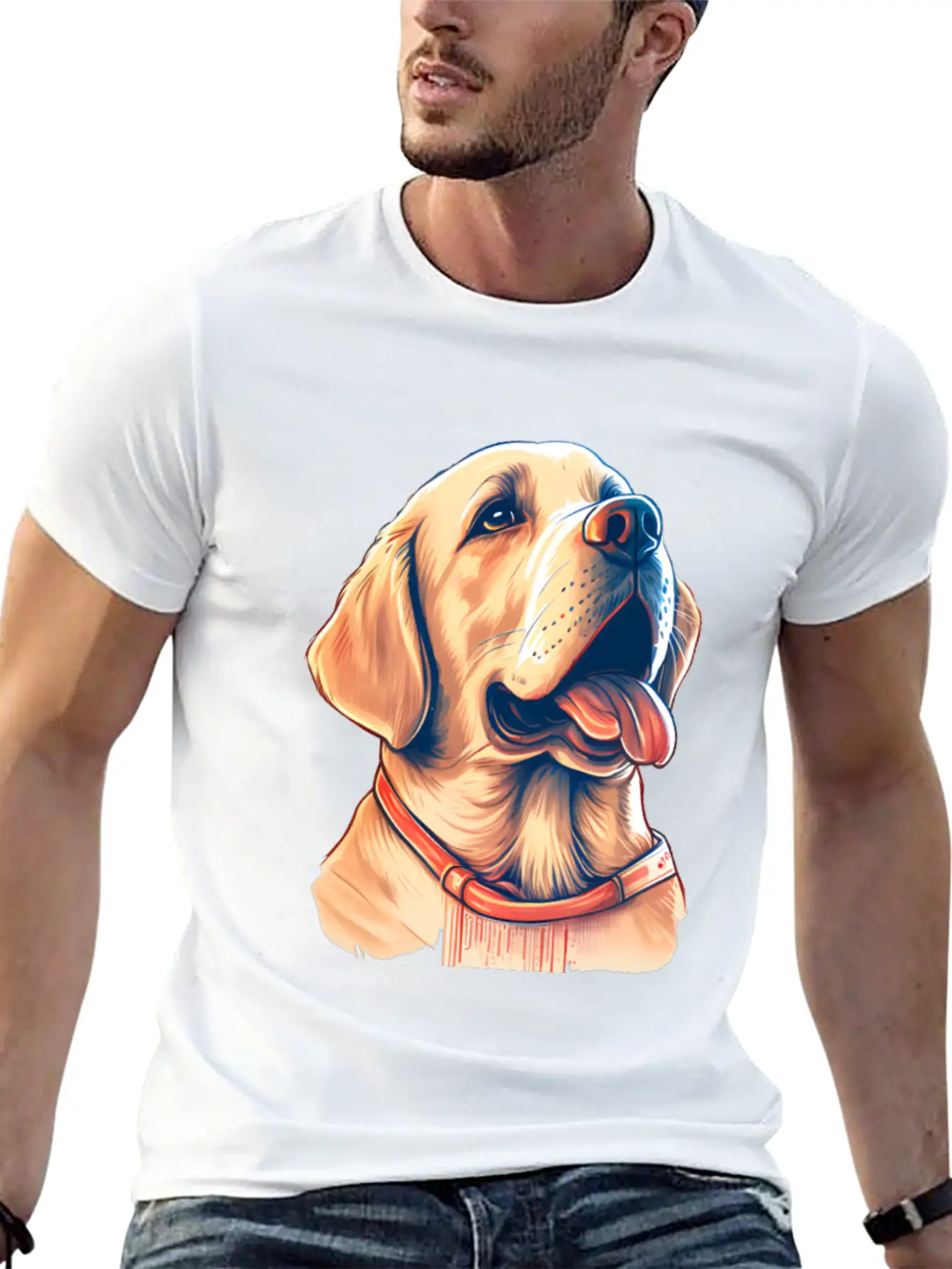 Kawaii Cute Dog For Dog Lover Unisex Short Sleeve Soft Cotton T-Shirt – Casual Everyday Wear