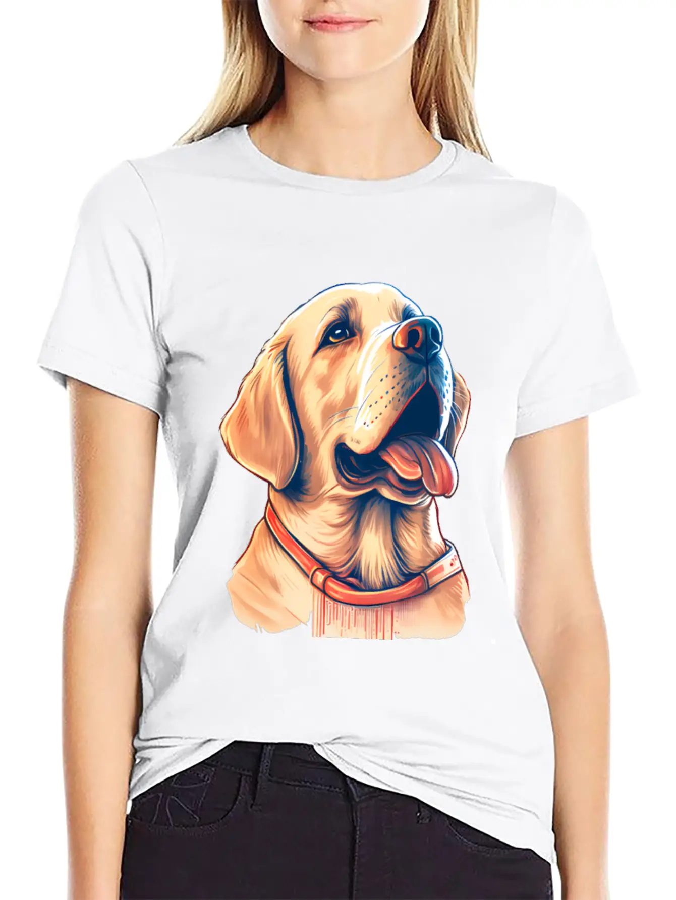 Kawaii Cute Dog For Dog Lover Unisex Short Sleeve Soft Cotton T-Shirt – Casual Everyday Wear