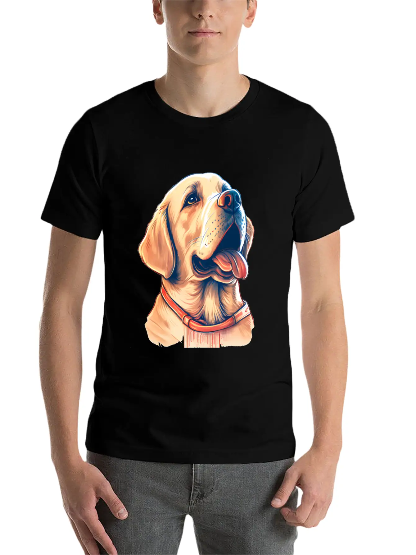 Kawaii Cute Dog For Dog Lover Unisex Short Sleeve Soft Cotton T-Shirt – Casual Everyday Wear