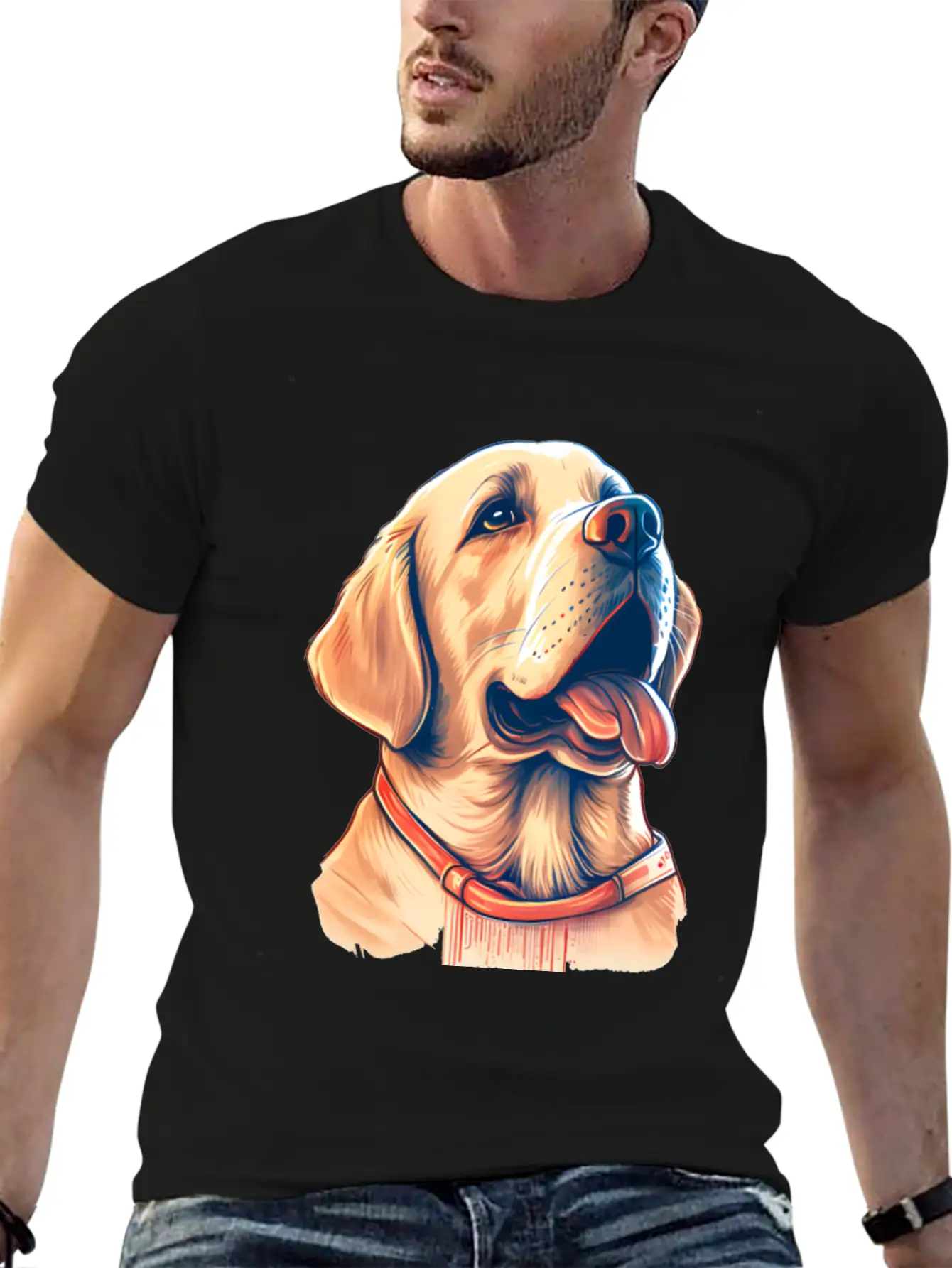 Kawaii Cute Dog For Dog Lover Unisex Short Sleeve Soft Cotton T-Shirt – Casual Everyday Wear