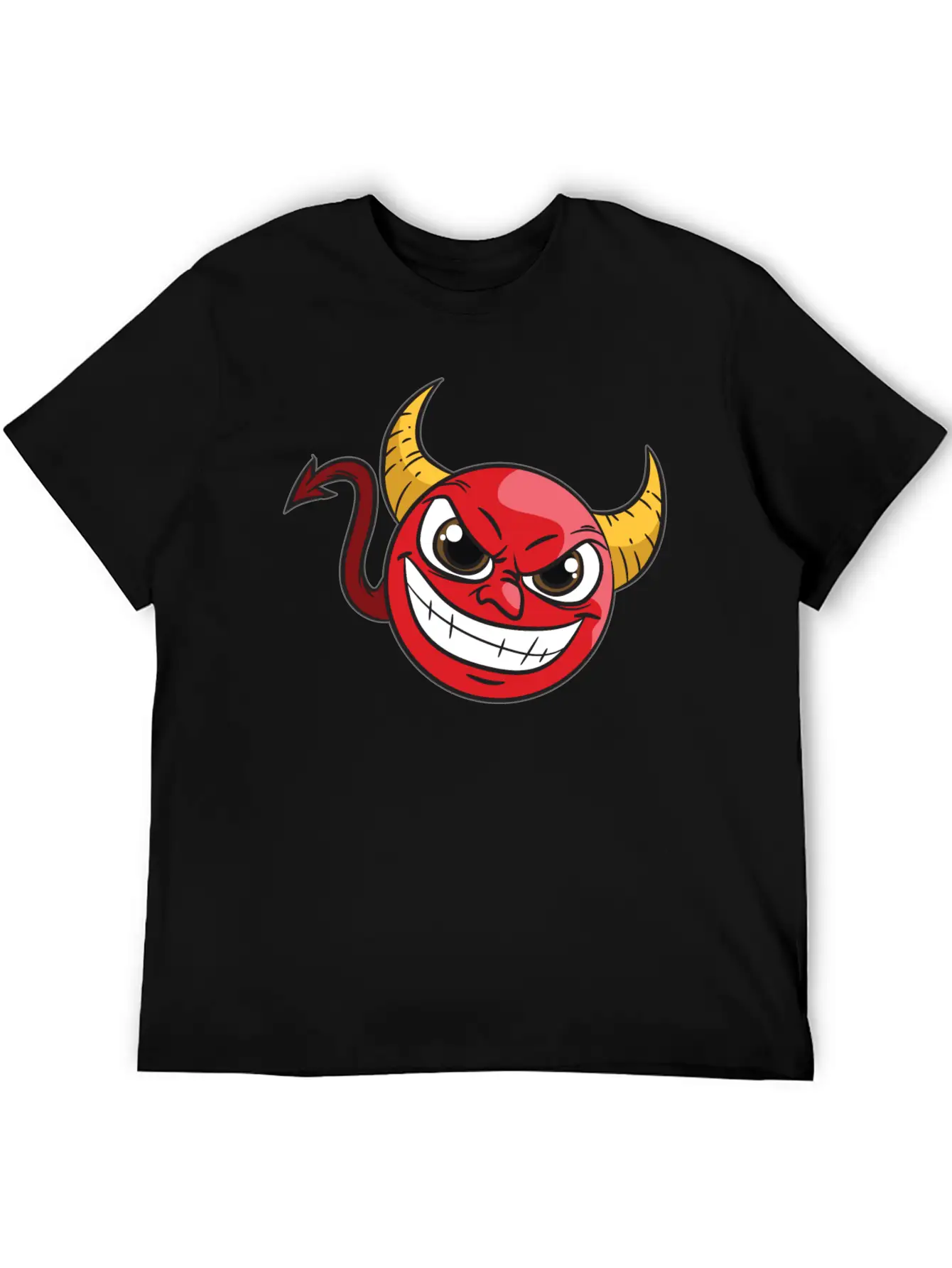 Kawaii Devil Comfortable Minimalist Graphic Tee – Summer Style Essential