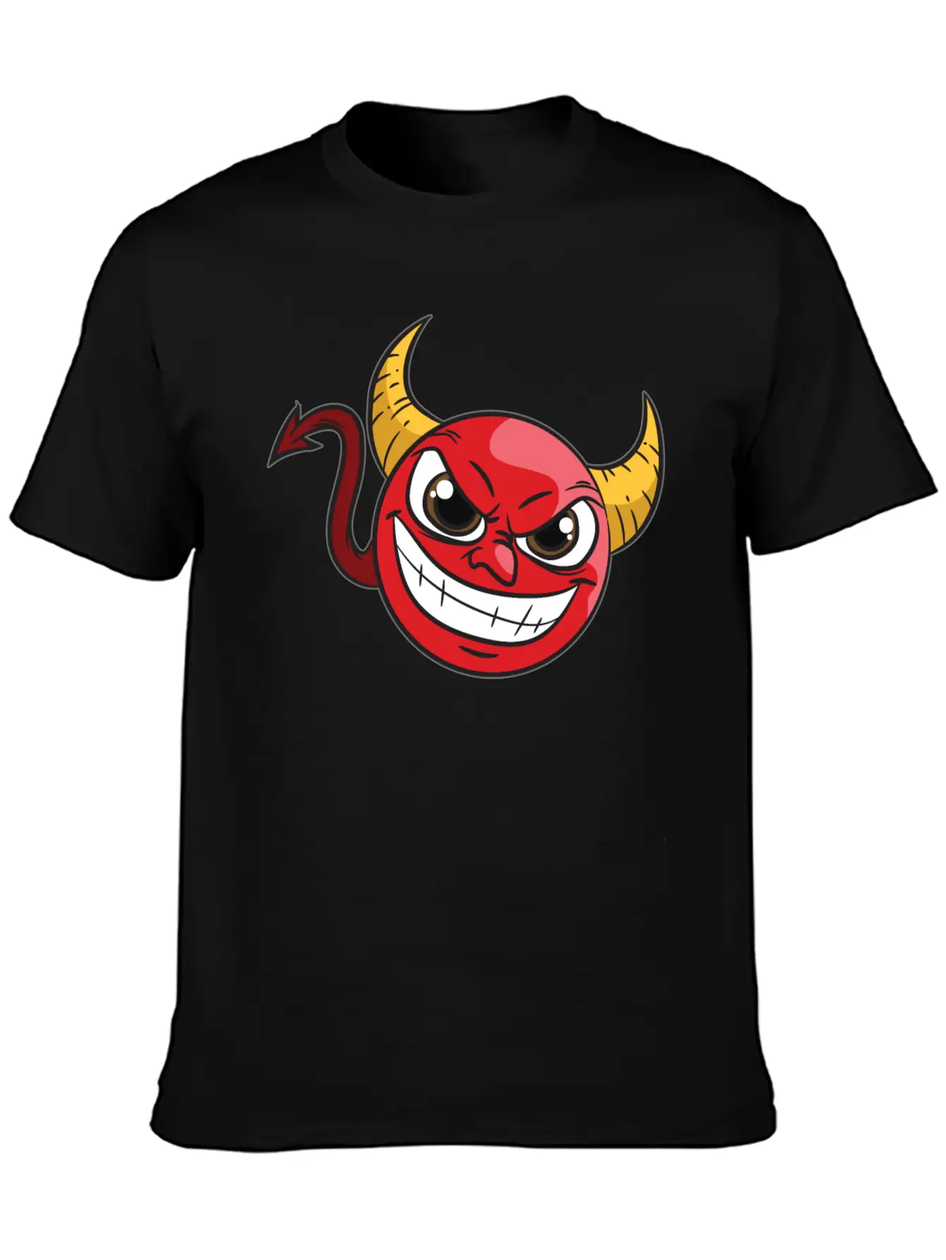 Kawaii Devil Comfortable Minimalist Graphic Tee – Summer Style Essential