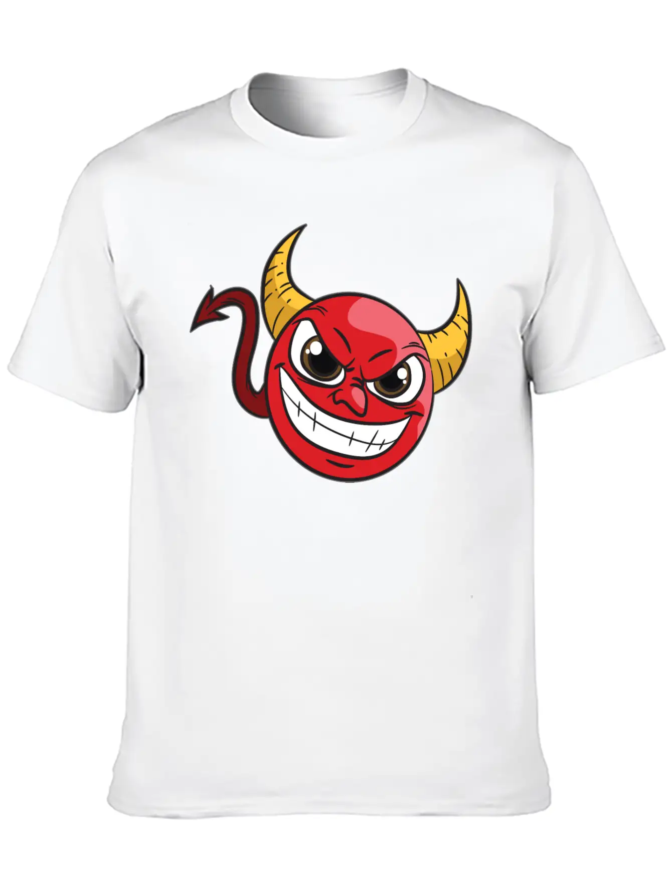 Kawaii Devil Comfortable Minimalist Graphic Tee – Summer Style Essential