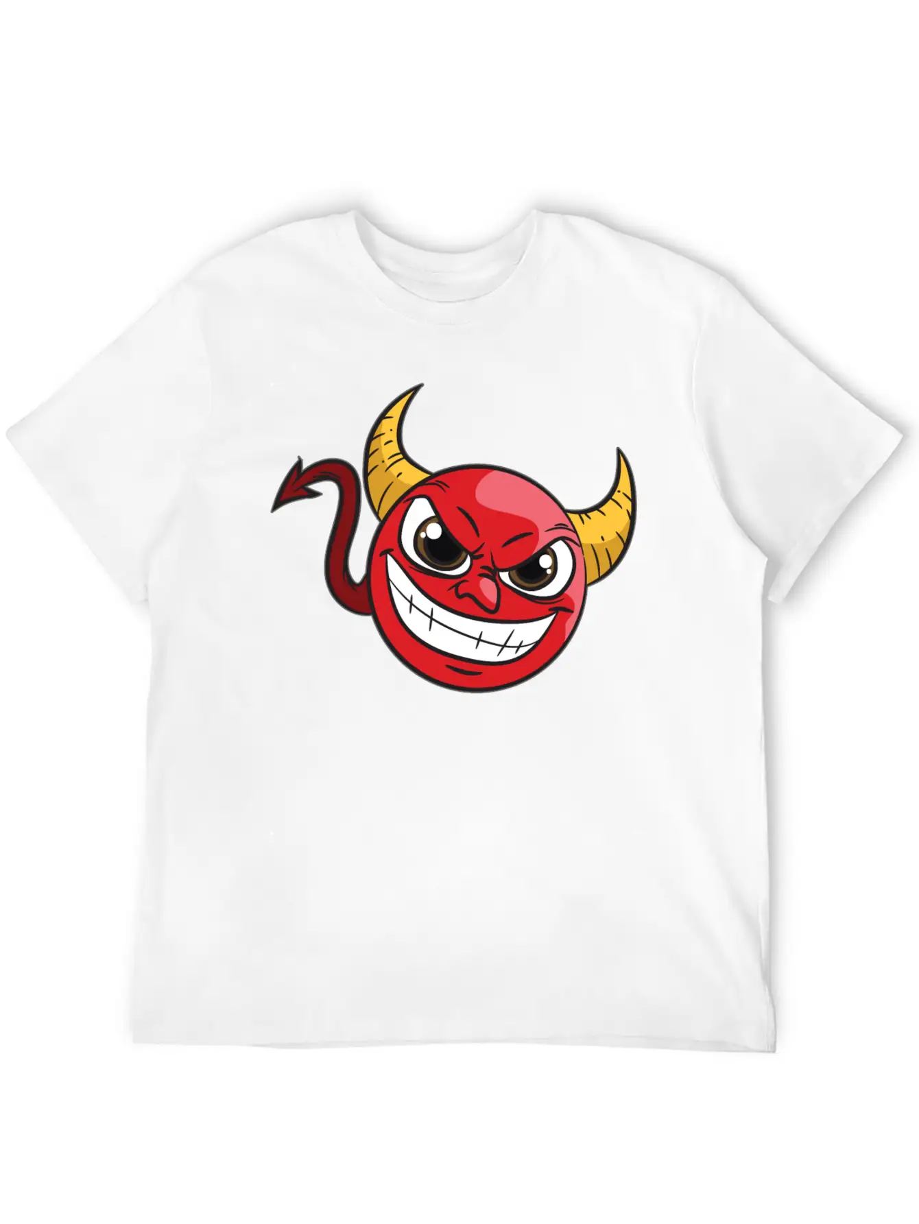 Kawaii Devil Comfortable Minimalist Graphic Tee – Summer Style Essential