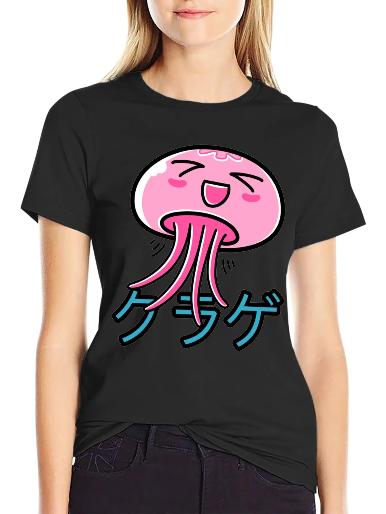 Kawaii Jellyfish Essential Unisex Summer Tee – Soft Cotton Casual Fit
