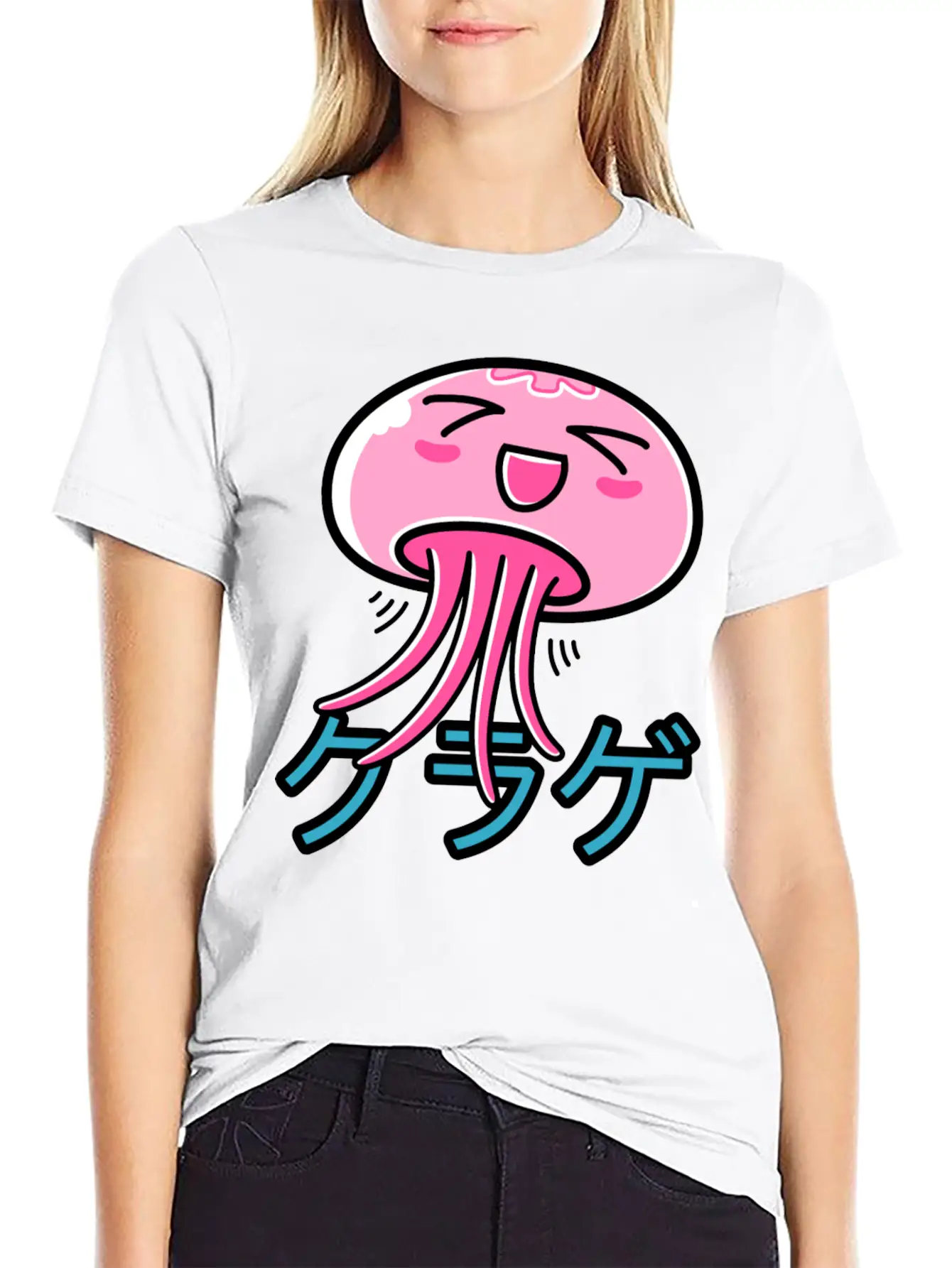 Kawaii Jellyfish Essential Unisex Summer Tee – Soft Cotton Casual Fit