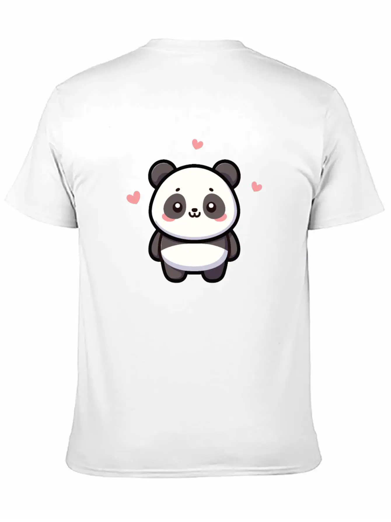 Kawaii Panda Cute Pattern Unisex Short Sleeve Soft Cotton T-Shirt – Casual Everyday Wear