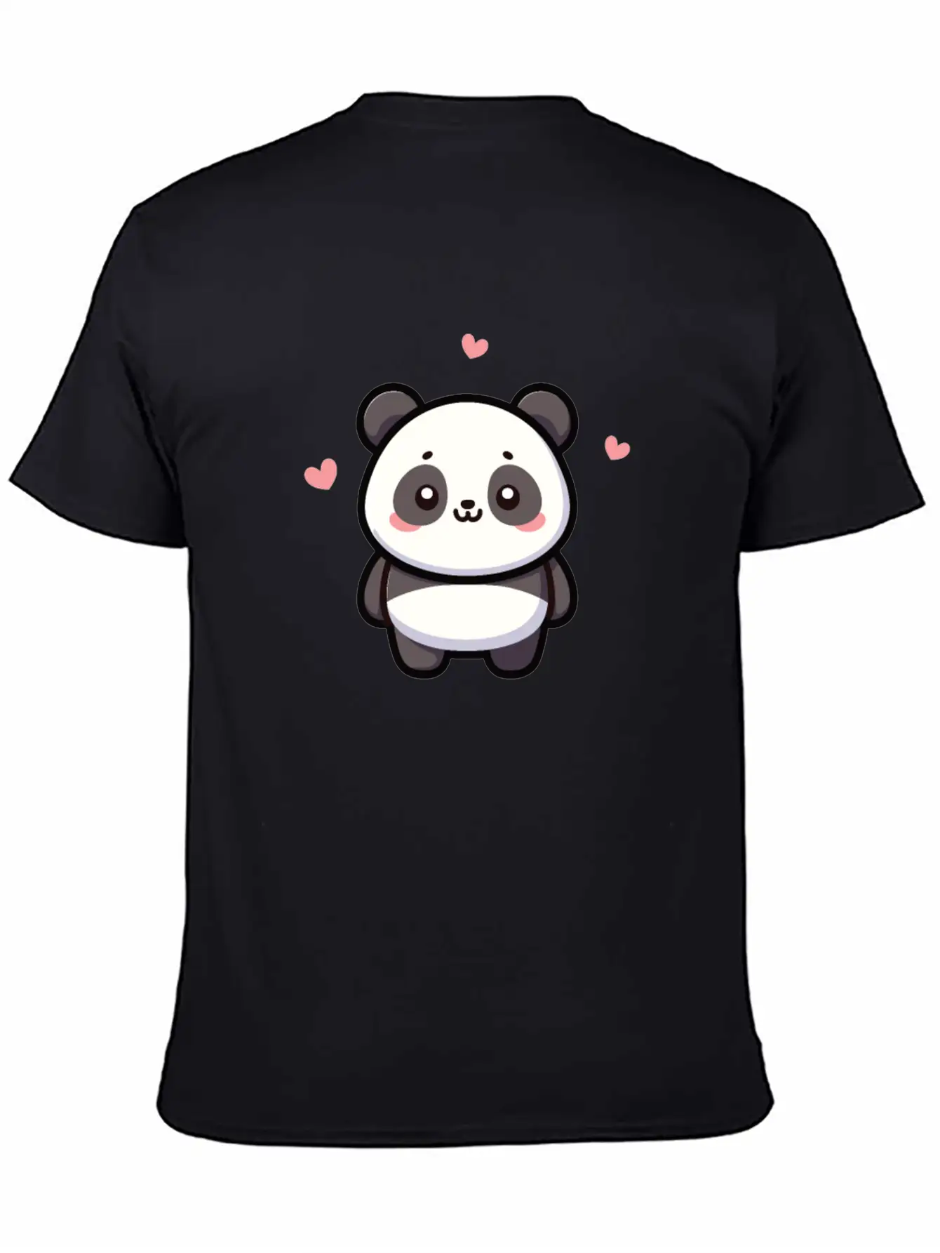 Kawaii Panda Cute Pattern Unisex Short Sleeve Soft Cotton T-Shirt – Casual Everyday Wear